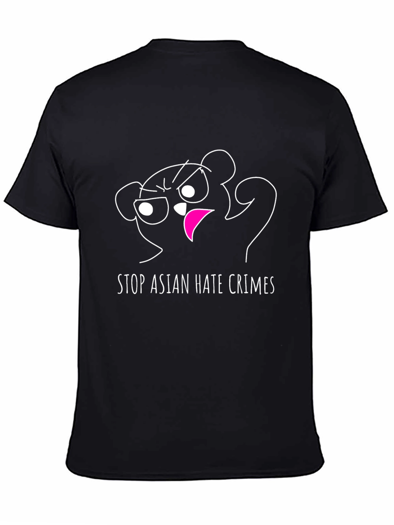Stop Asian Hate Crimes Tee - Cartoon Bear Design - 4