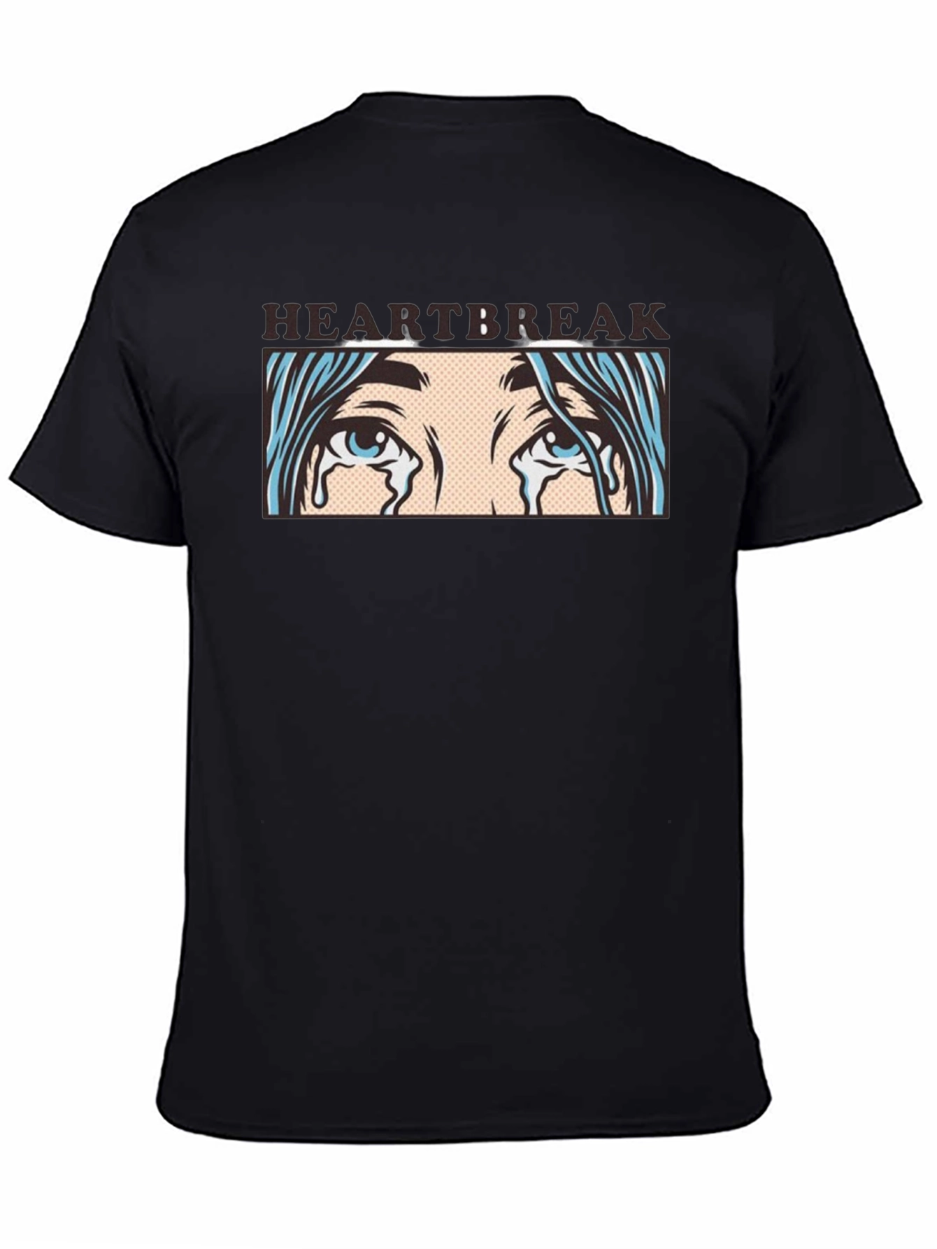 Black Heartbreak Graphic T-Shirt - Unisex Black Tee view 4