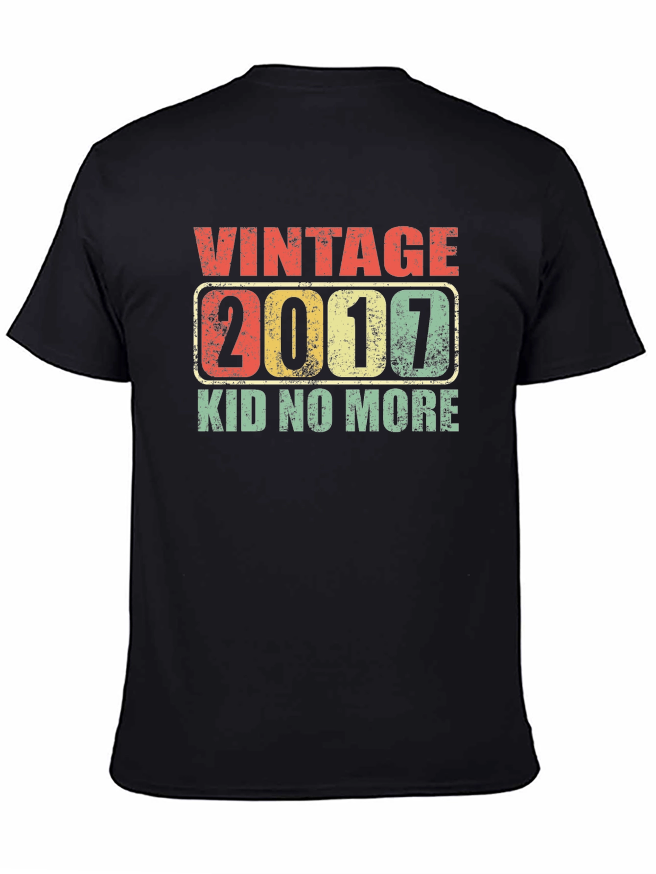 Black Vintage 2017 Kid No More Black T-Shirt view 4