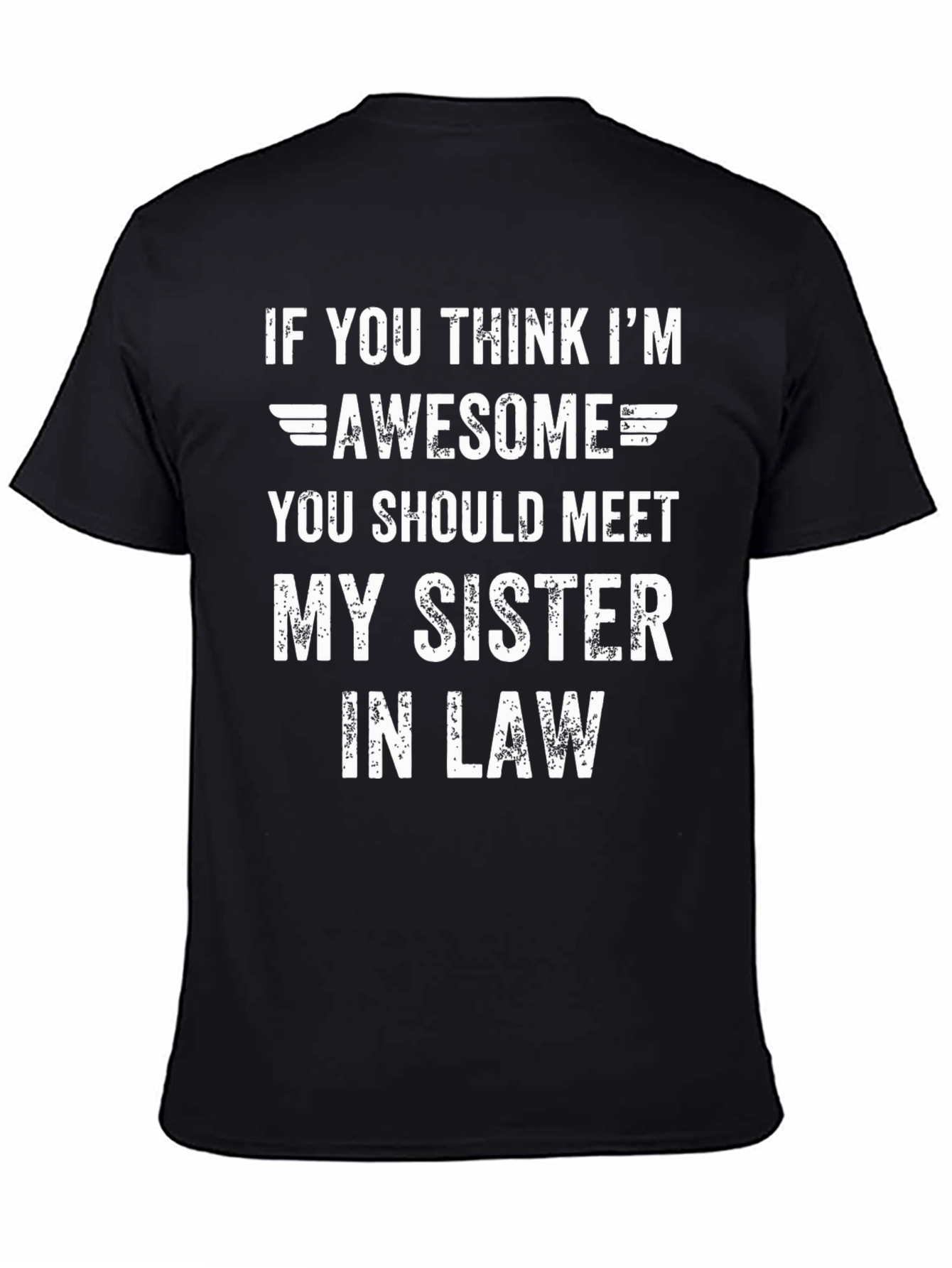 Black Awesome Sister-In-Law Men's T-Shirt Funny Gift view 4