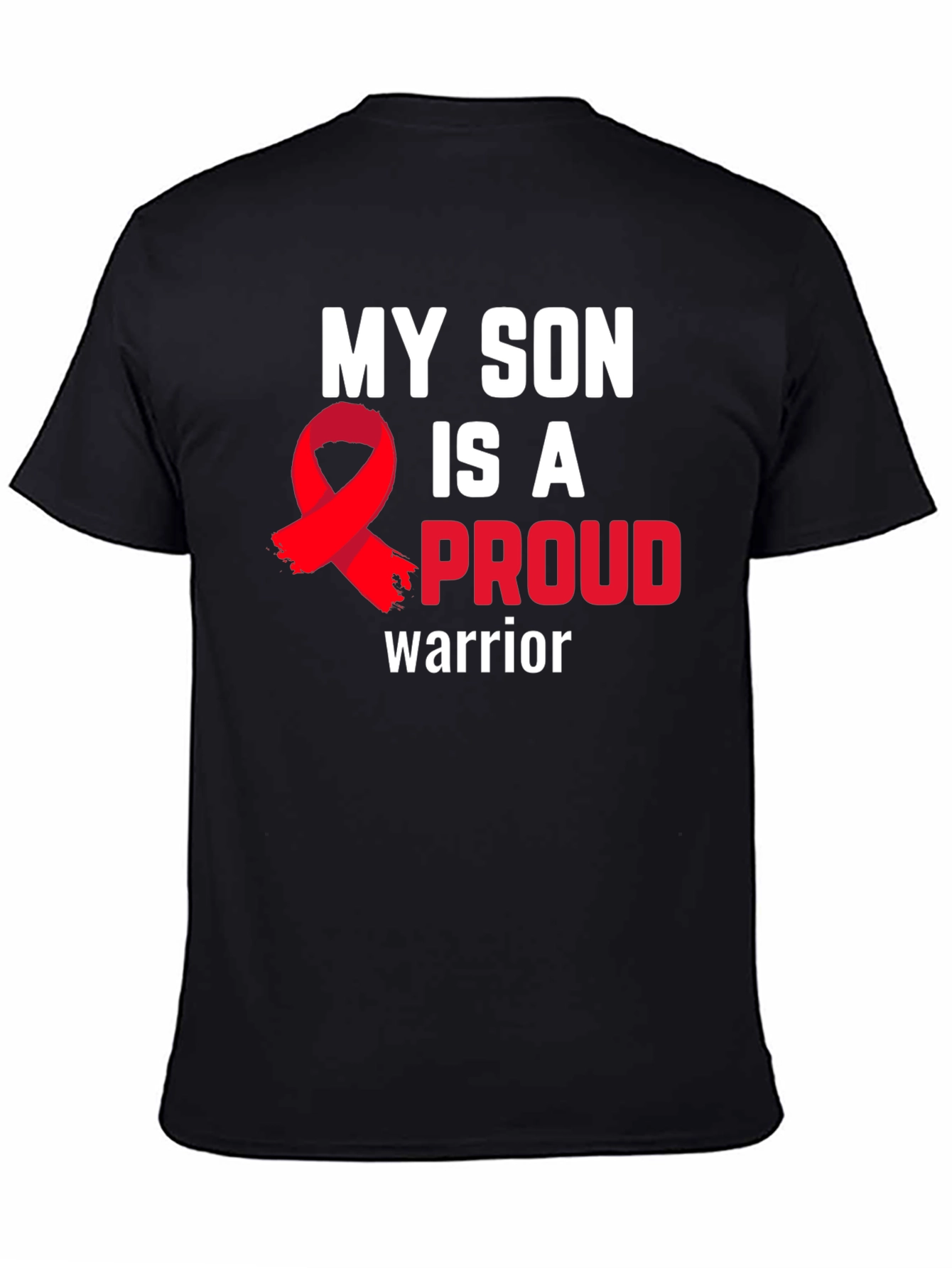 Black My Son Is A Proud Warrior T-Shirt - Support view 4