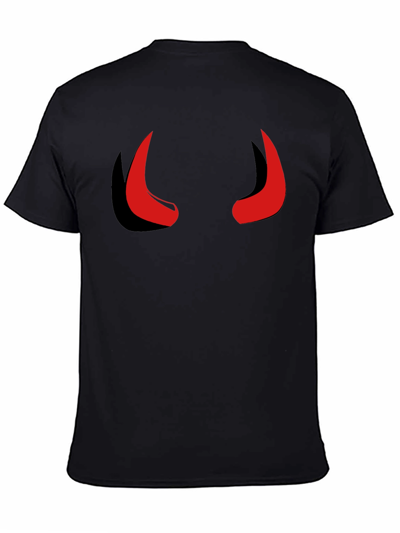 Black Devil Horns Graphic Tee - Mens Black Short Sleeve Shirt view 4