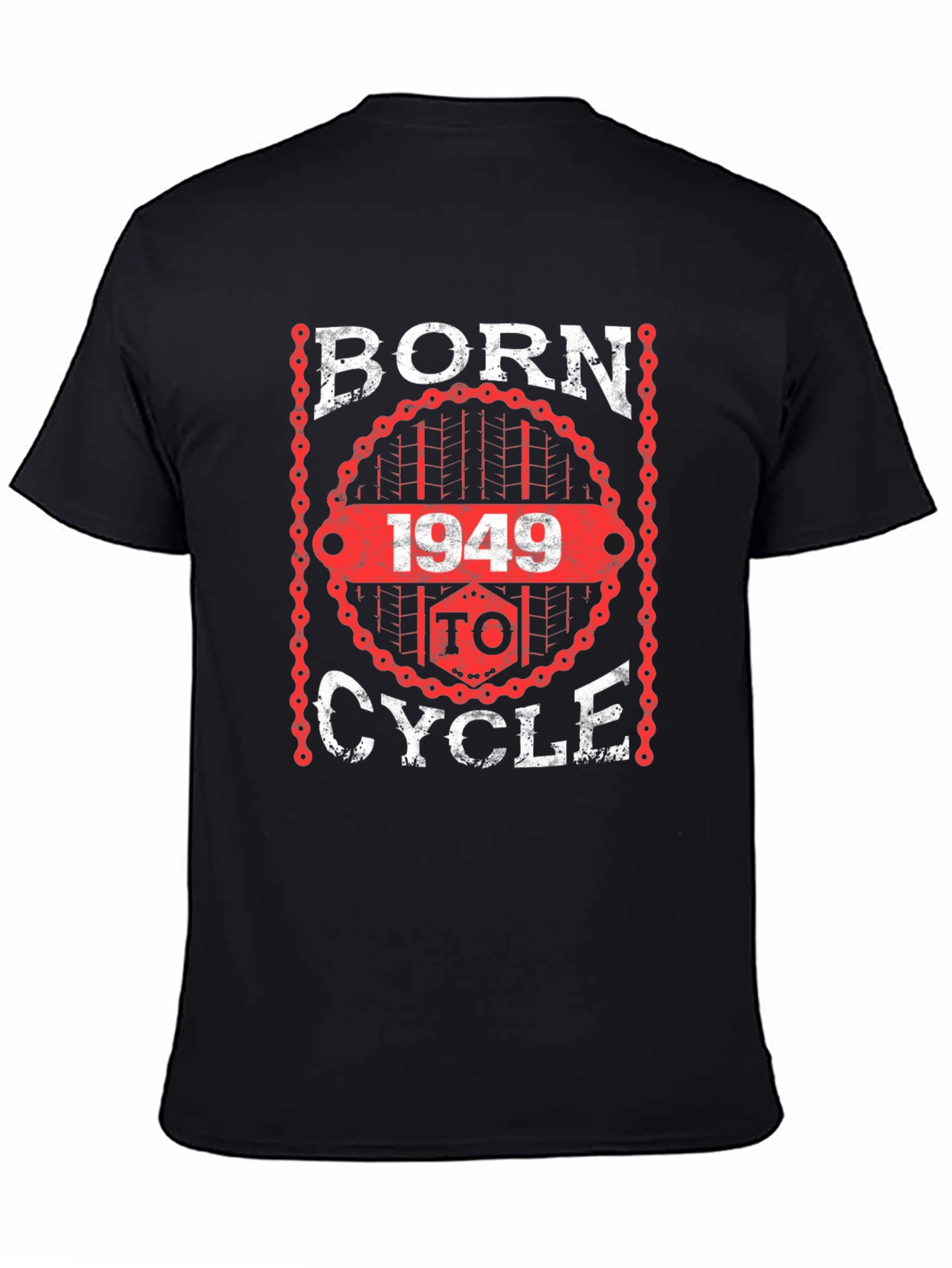 Black Born 1949 To Cycle Graphic T-Shirt view 4