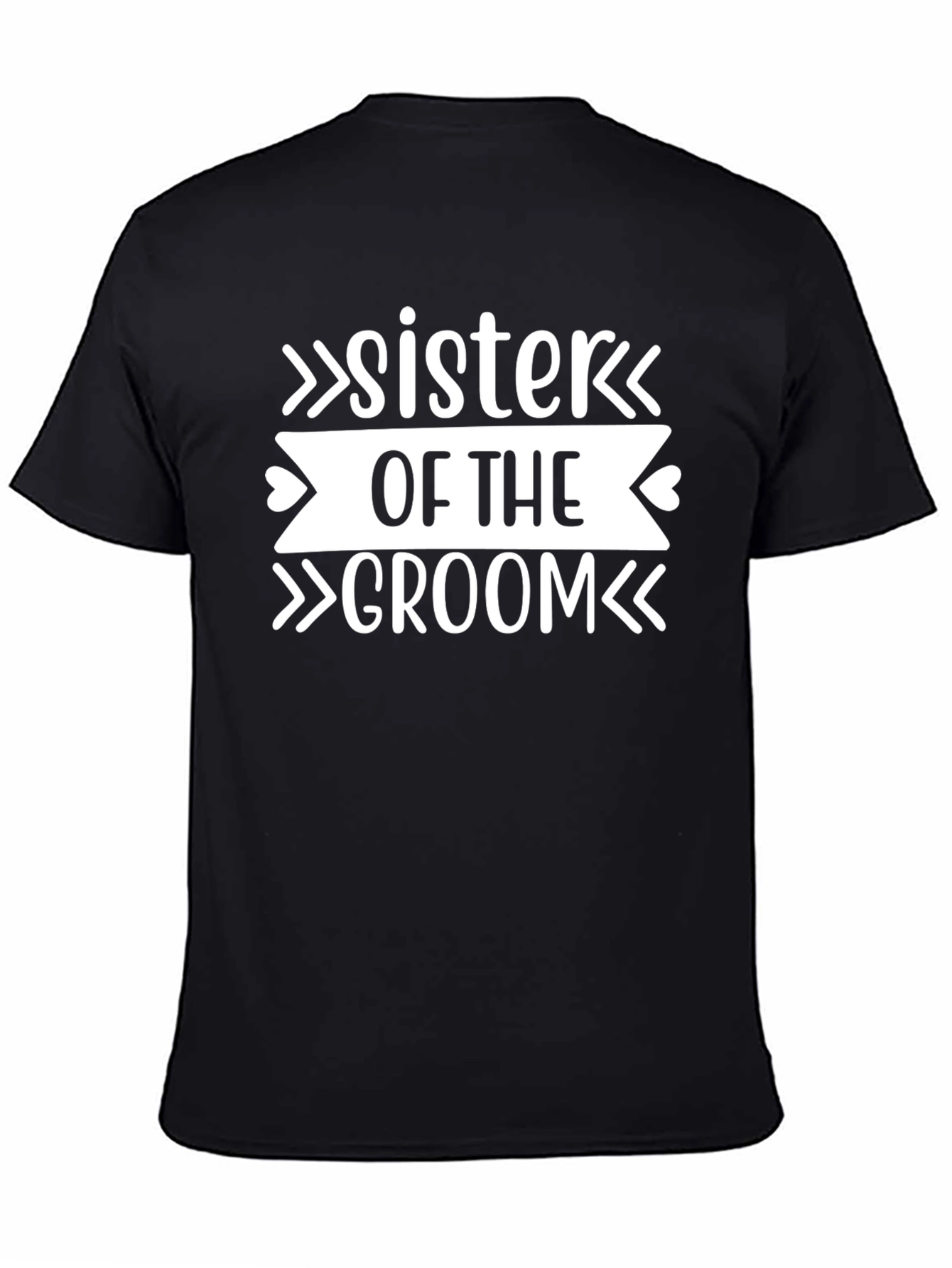 Black Sister of the Groom Black T-Shirt view 4