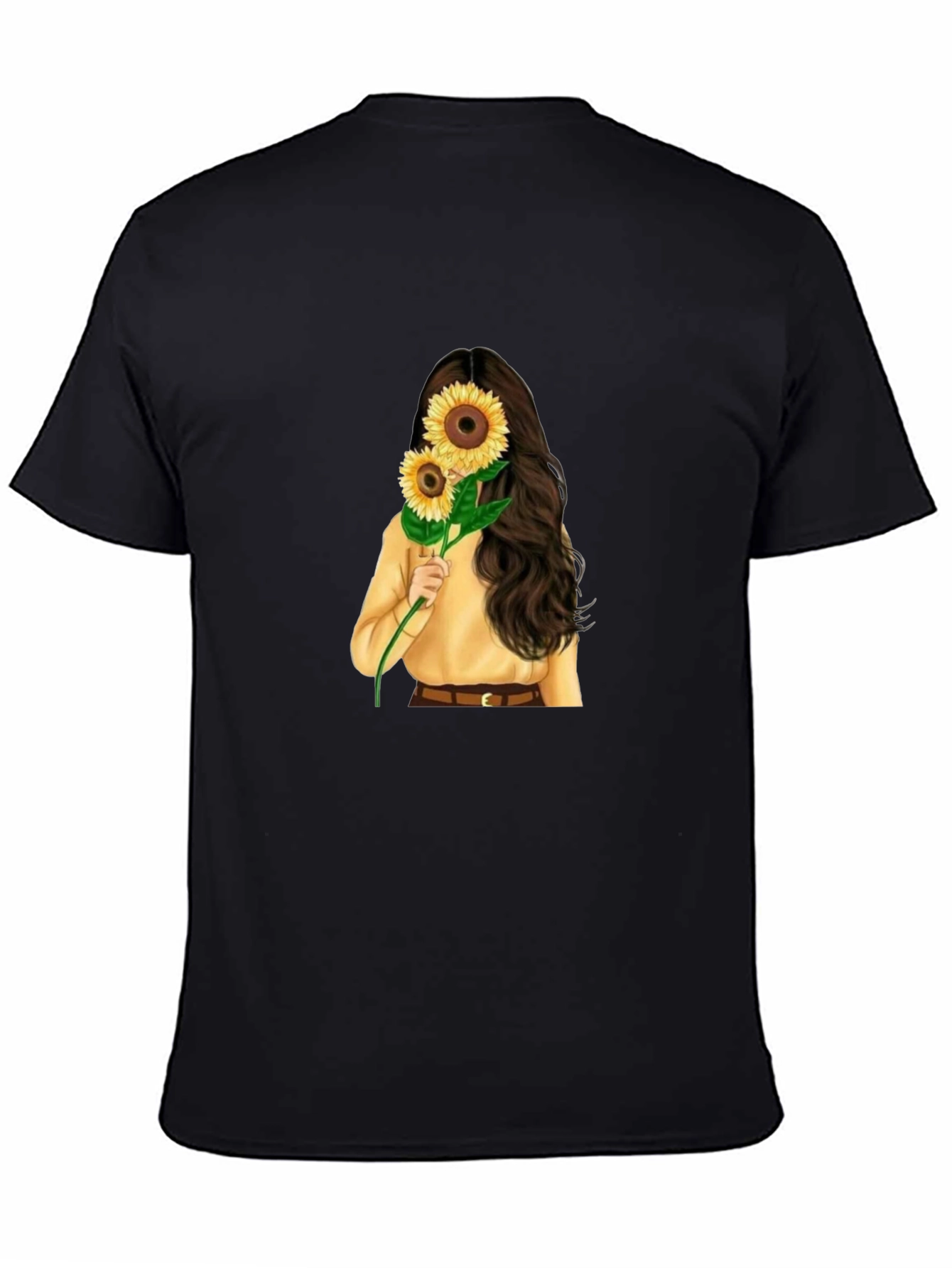 Black Sunflower Graphic Tee - Stylish Unisex T-Shirt view 4