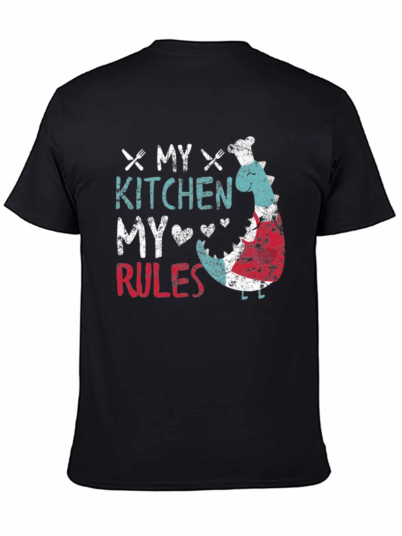 Black My Kitchen My Rules T-Shirt view 4