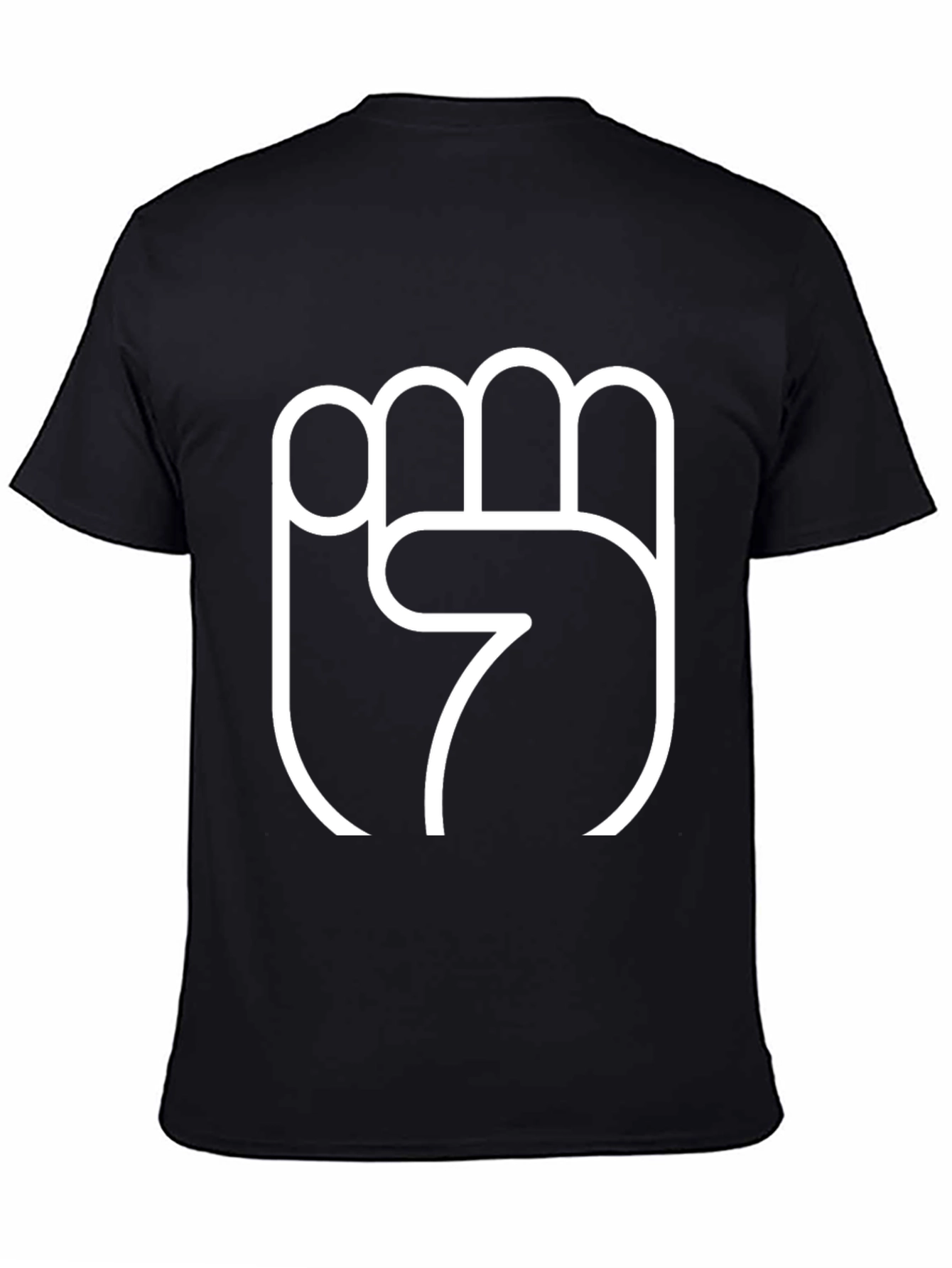 Black Fist Graphic Black T-Shirt - Bold Statement Tee view 4