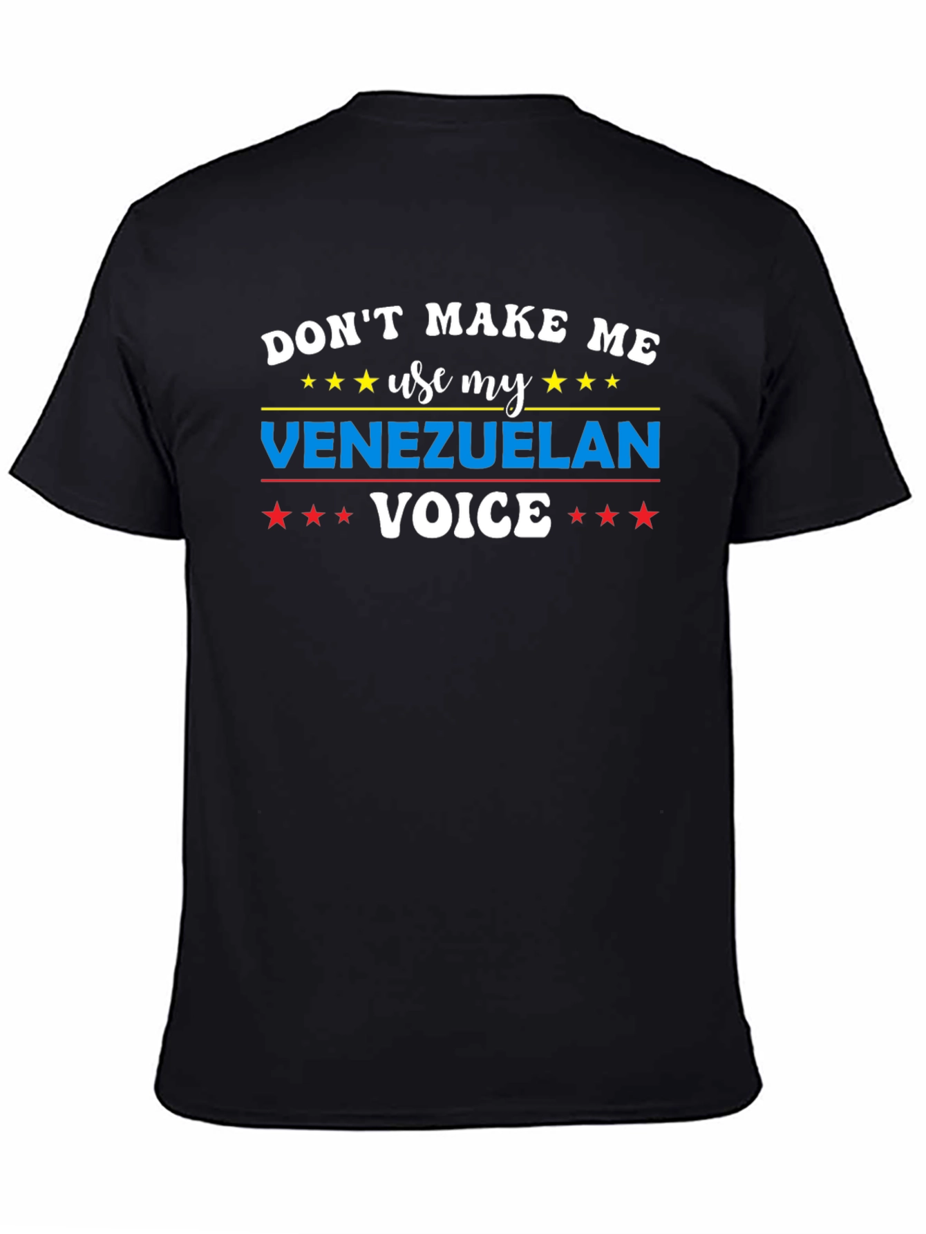 Black Venezuelan Voice T-Shirt - Funny Pride Tee view 4