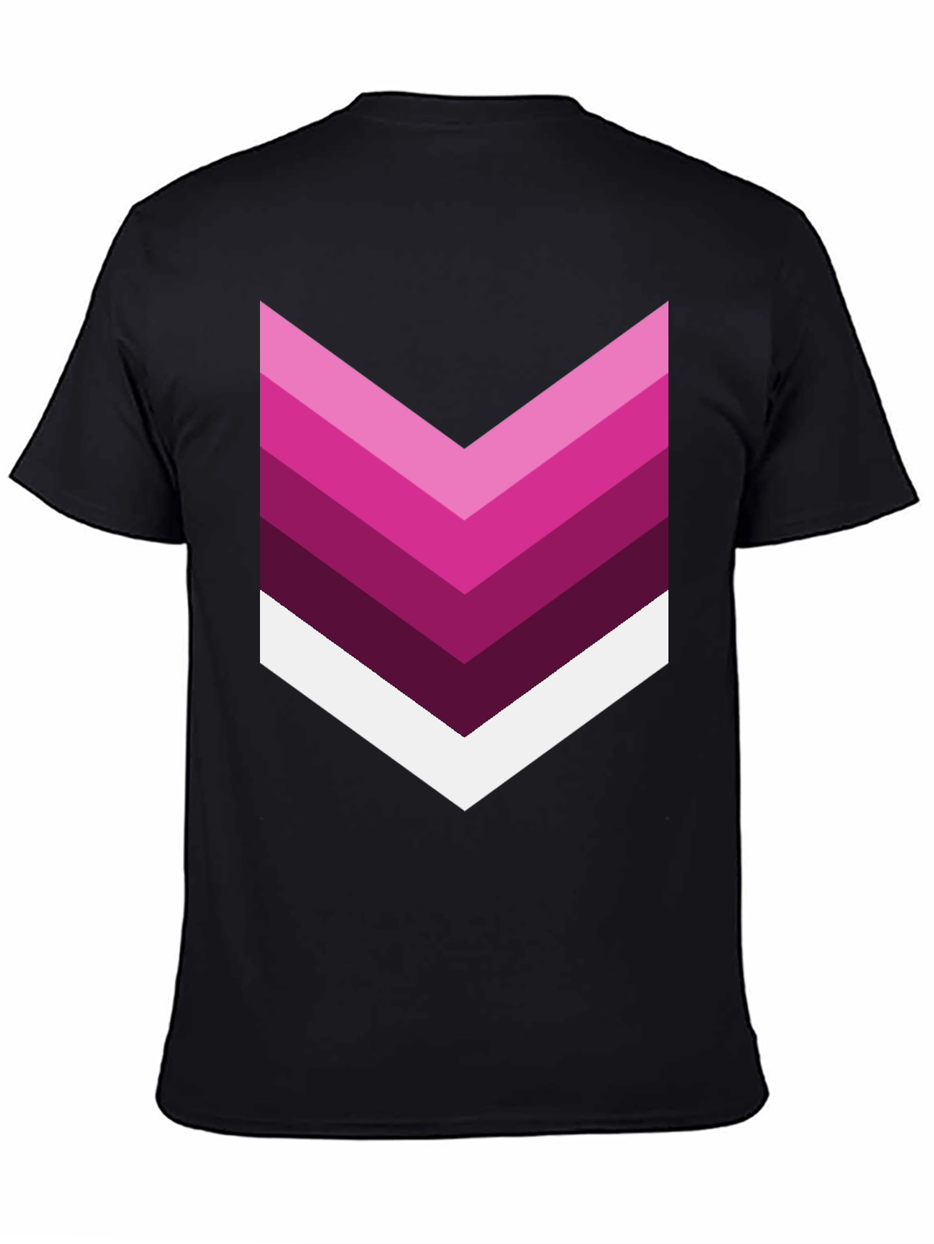 Black Chevron Stripe Graphic Tee - Modern Style view 4