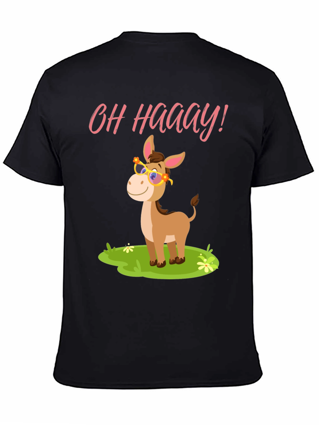 Black Funny Donkey T-Shirt - Oh Haaay! view 4