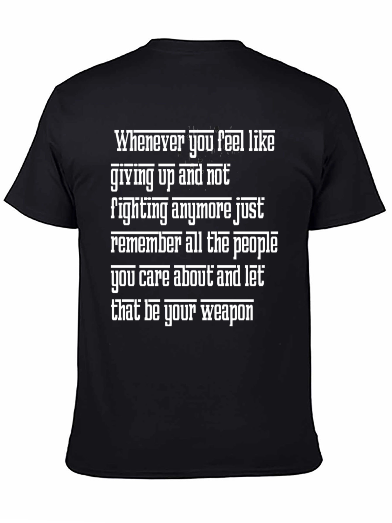 Black Inspirational 'Weapon' Black T-Shirt view 4