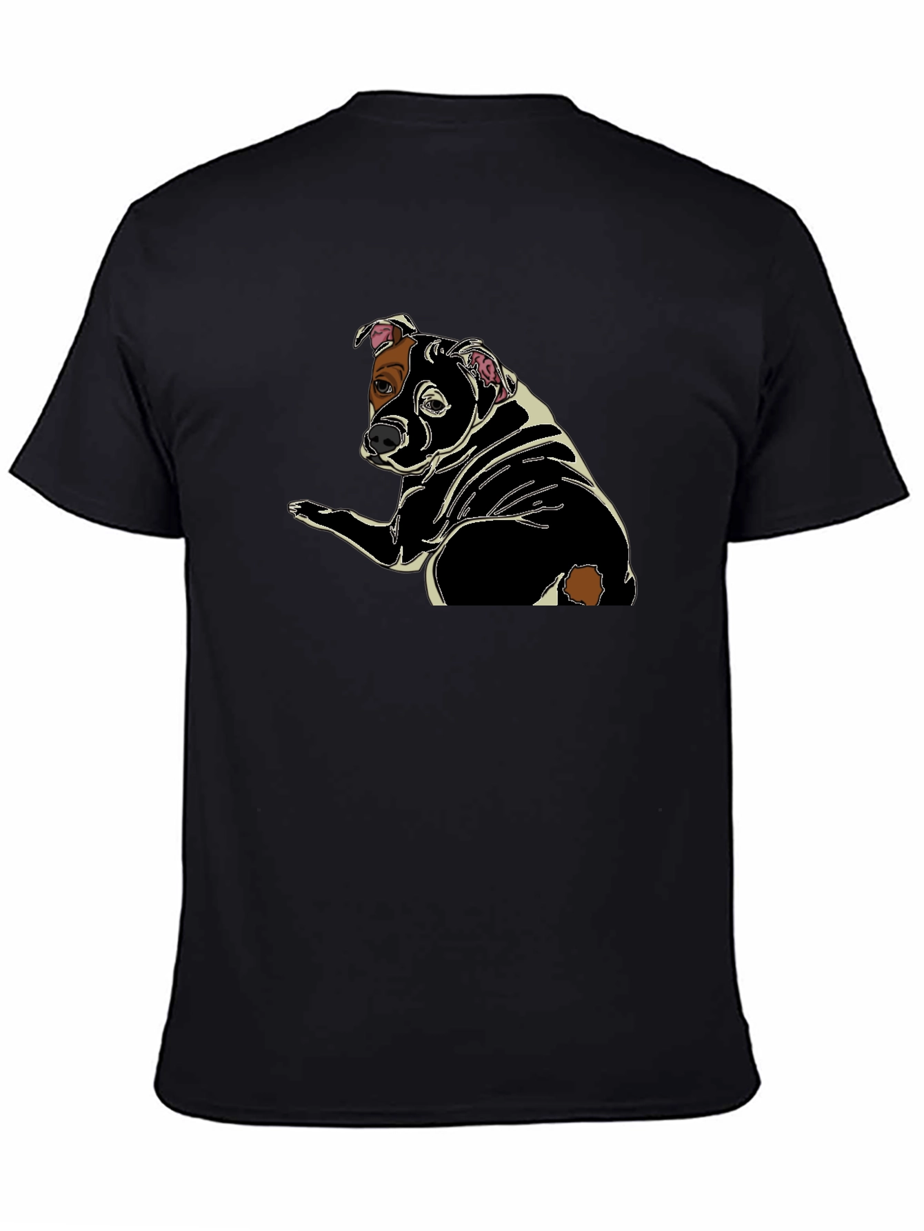 Black Dog Graphic Print Black T-Shirt view 4