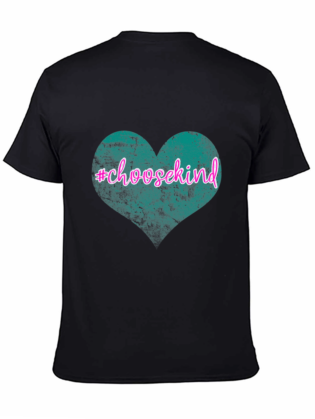 Black Choose Kind Heart Graphic Tee - Black Unisex Shirt view 4