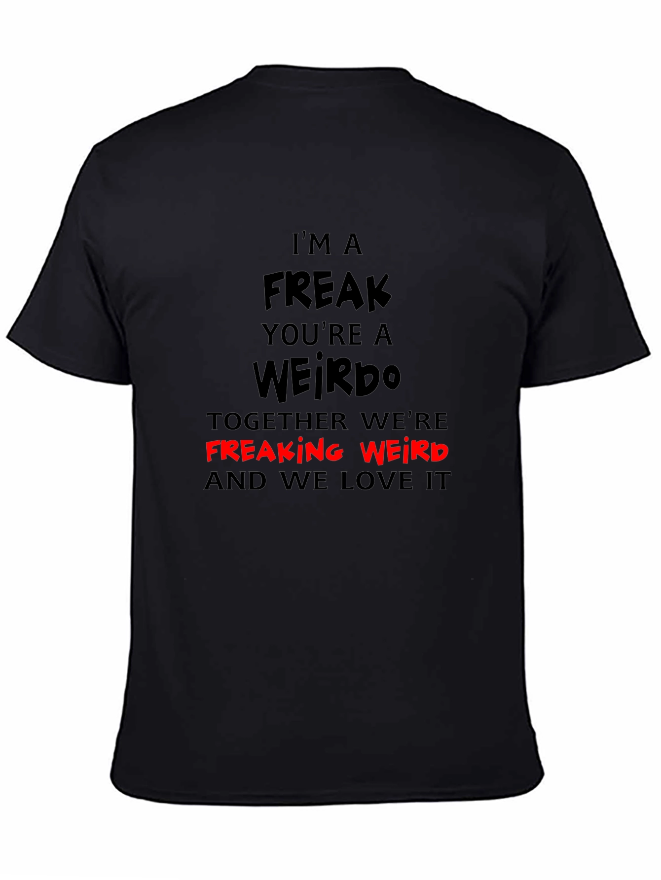 Black Freak Weirdo Graphic Tee - Black Short Sleeve T-Shirt view 4