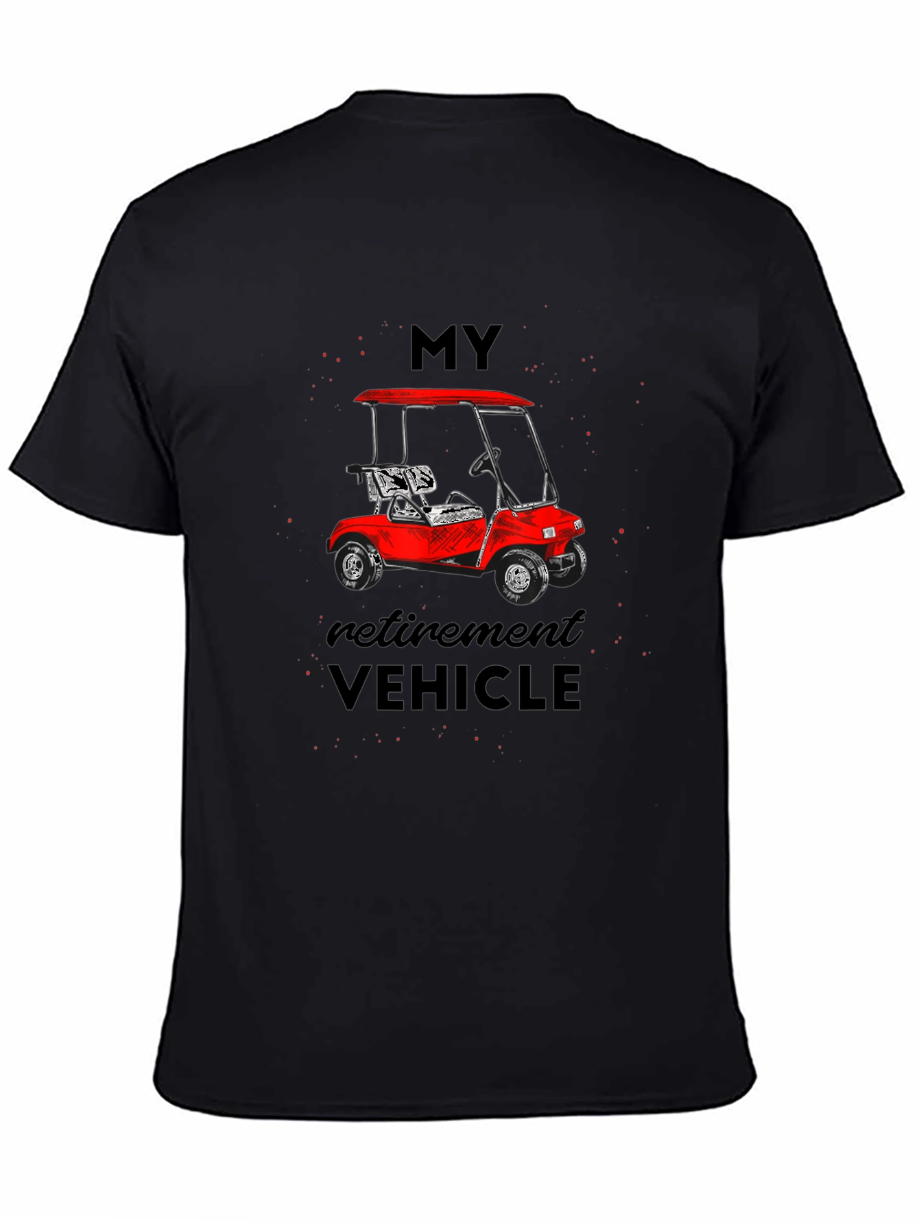 Black Retirement Vehicle Graphic T-Shirt view 4