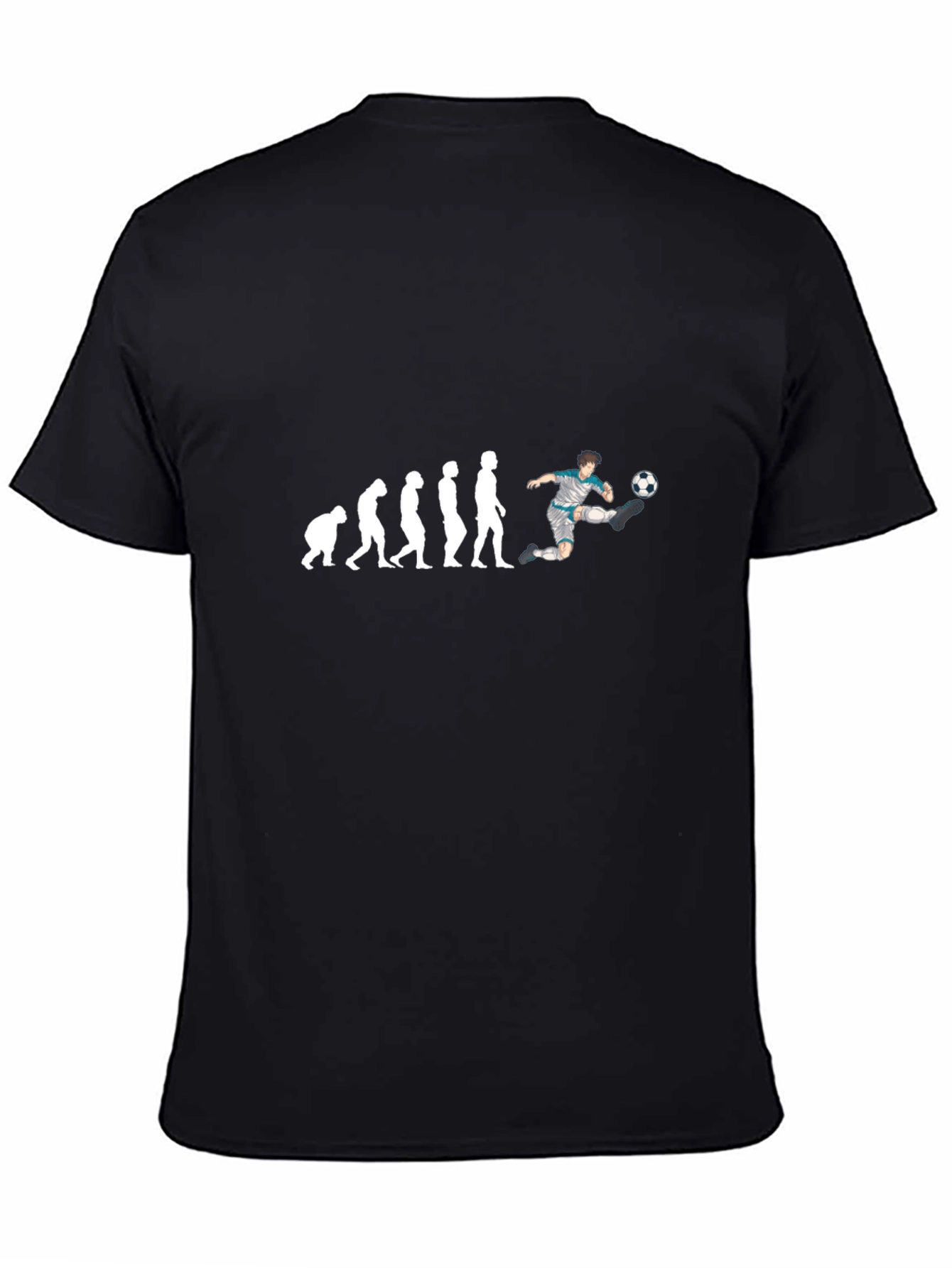 Black Soccer Evolution Graphic T-Shirt view 4