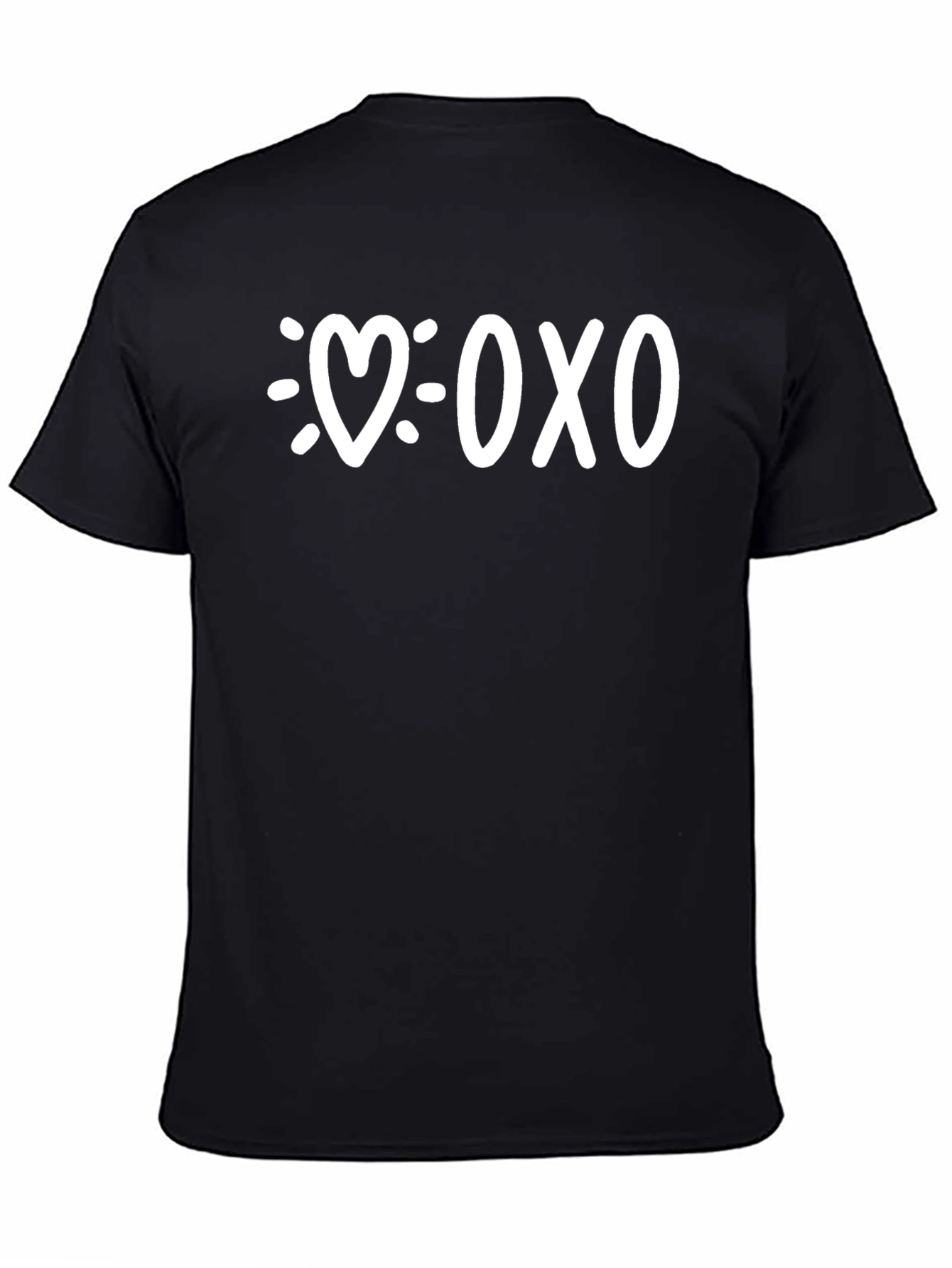 Black Hugs and Kisses Graphic Tee - Heart XOXO view 4