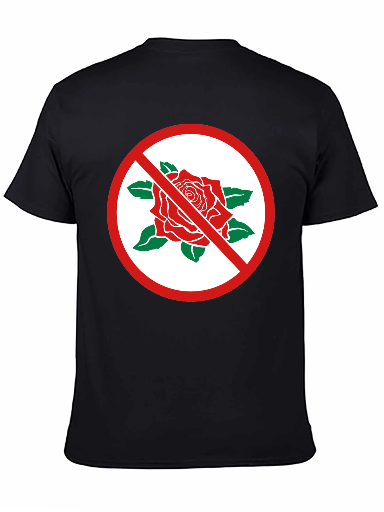 Black No Roses Graphic T-Shirt view 4