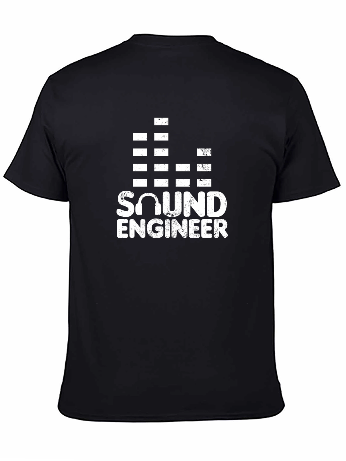 Black Sound Engineer Black T-Shirt view 4