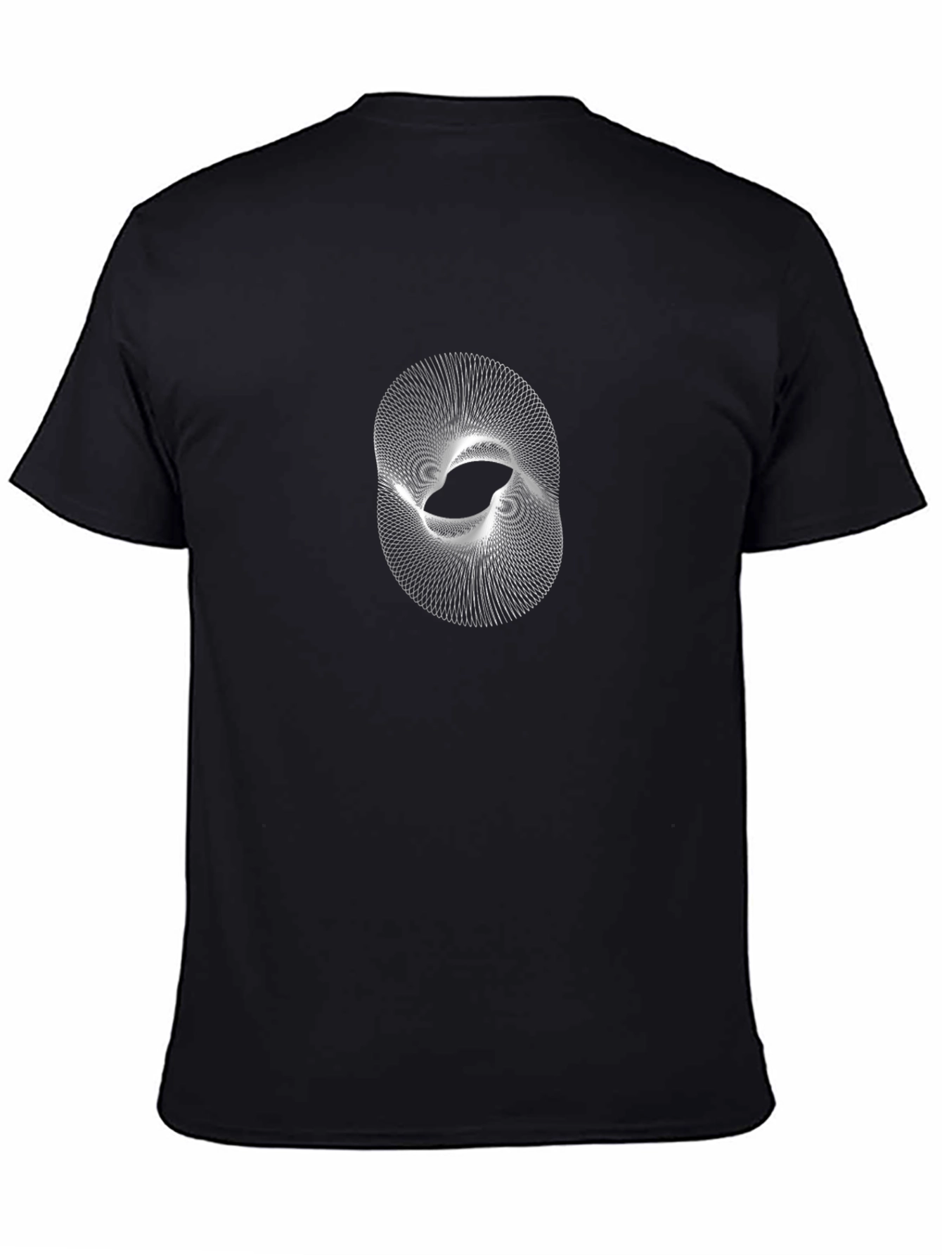 Black Abstract Graphic Print Black T-Shirt view 4