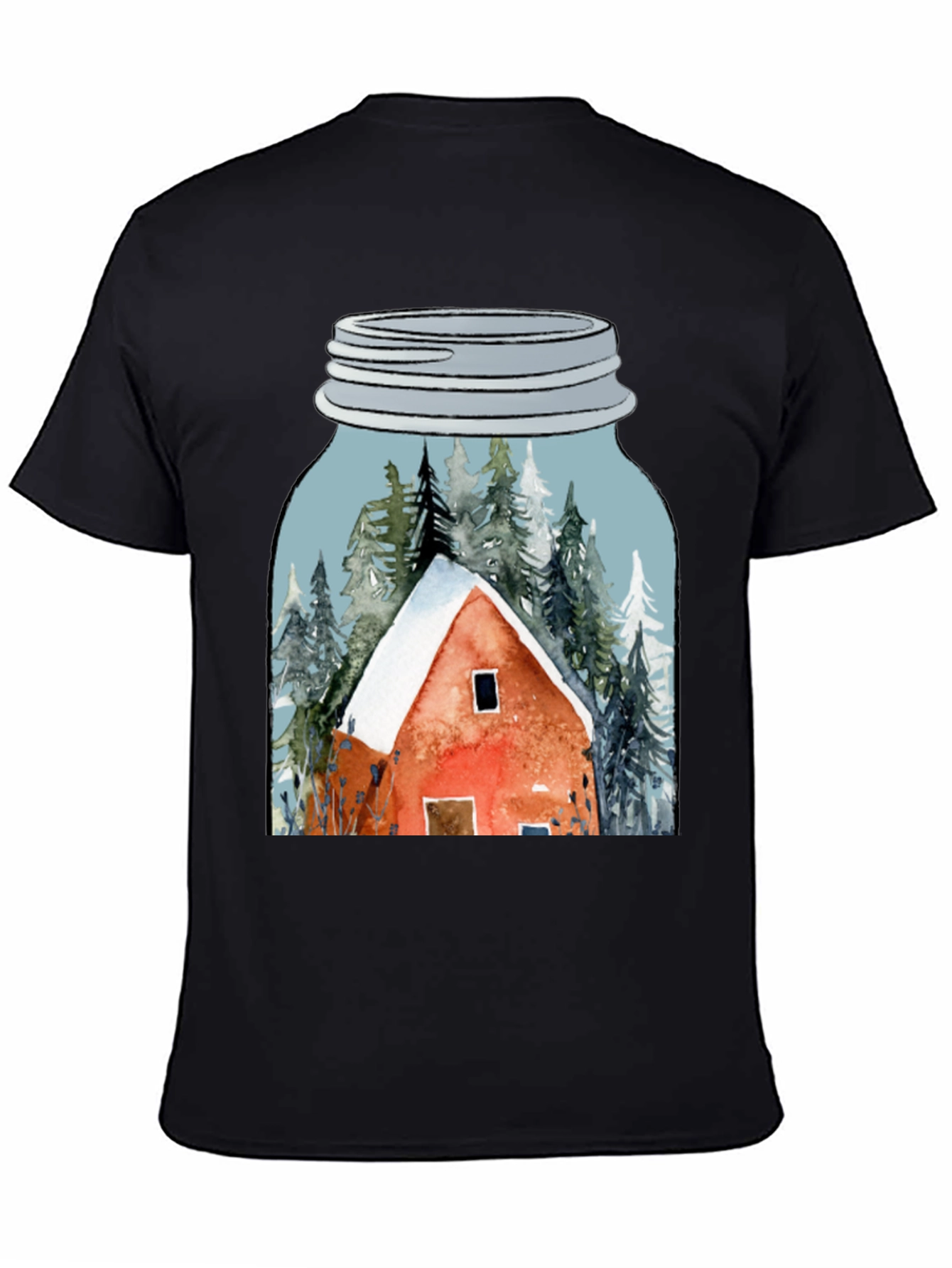 Black Cabin in a Jar Graphic Tee view 4