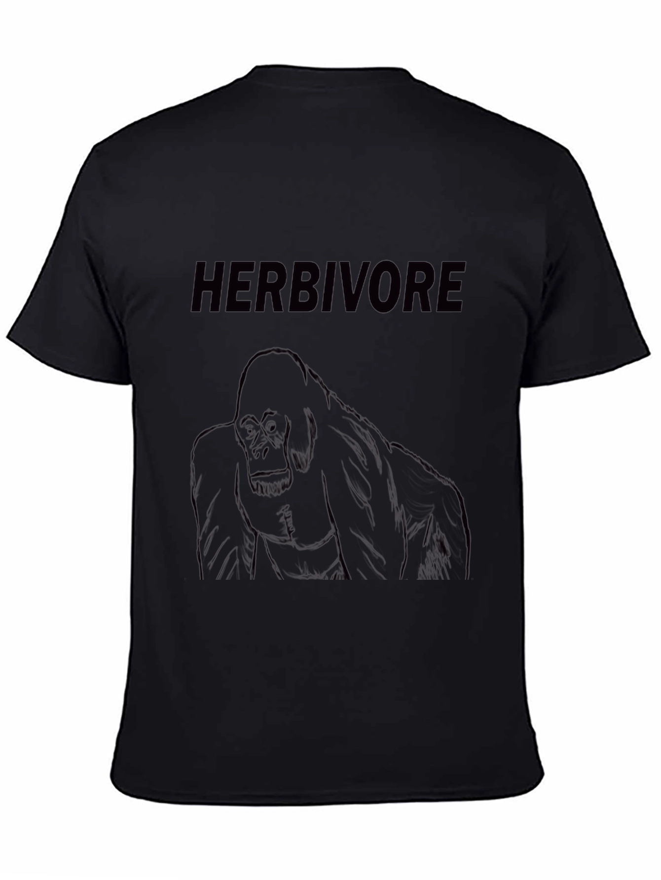 Black Herbivore Gorilla Graphic T-Shirt view 4