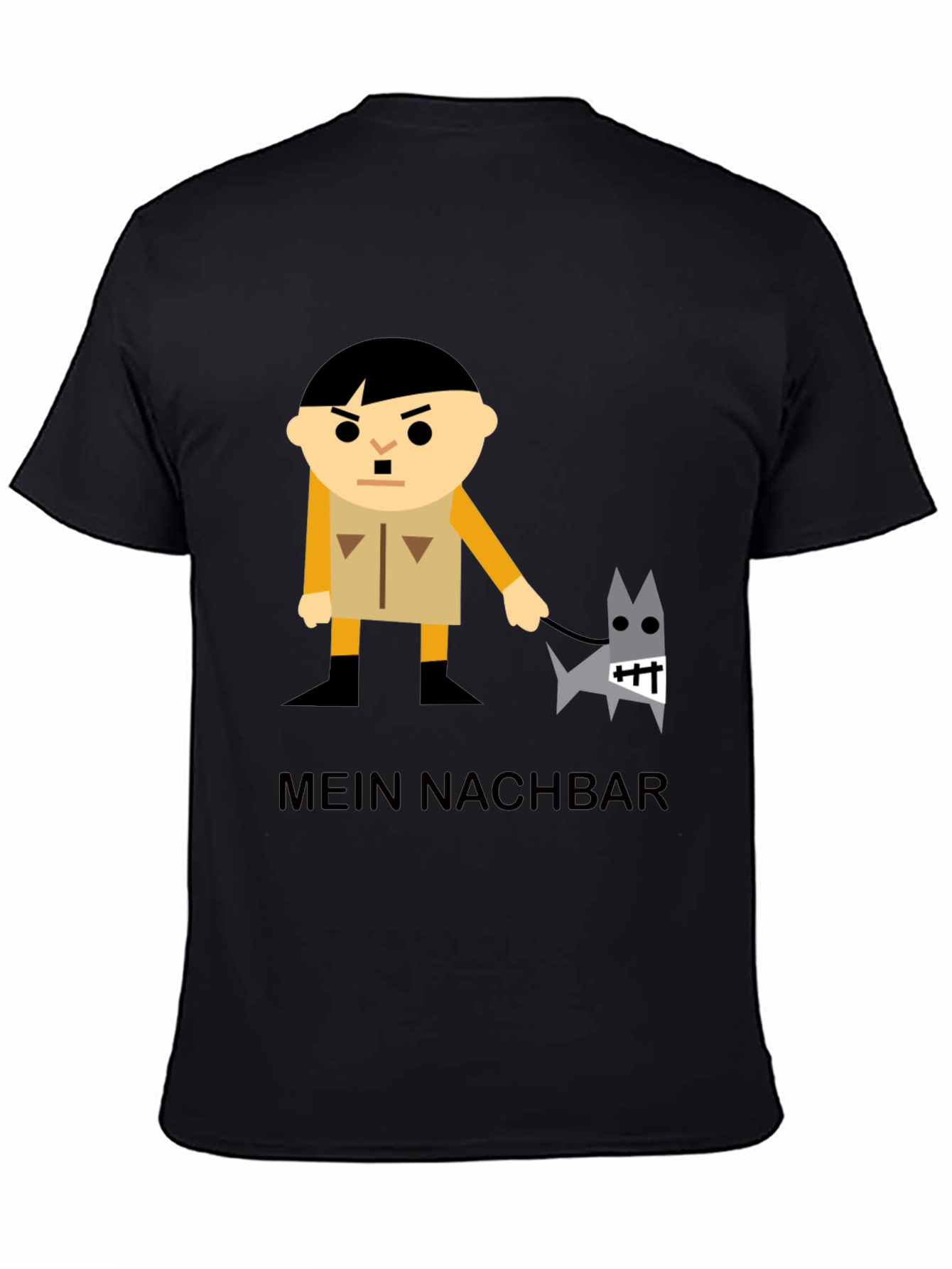 Black Mein Nachbar Graphic T-Shirt - Black view 4