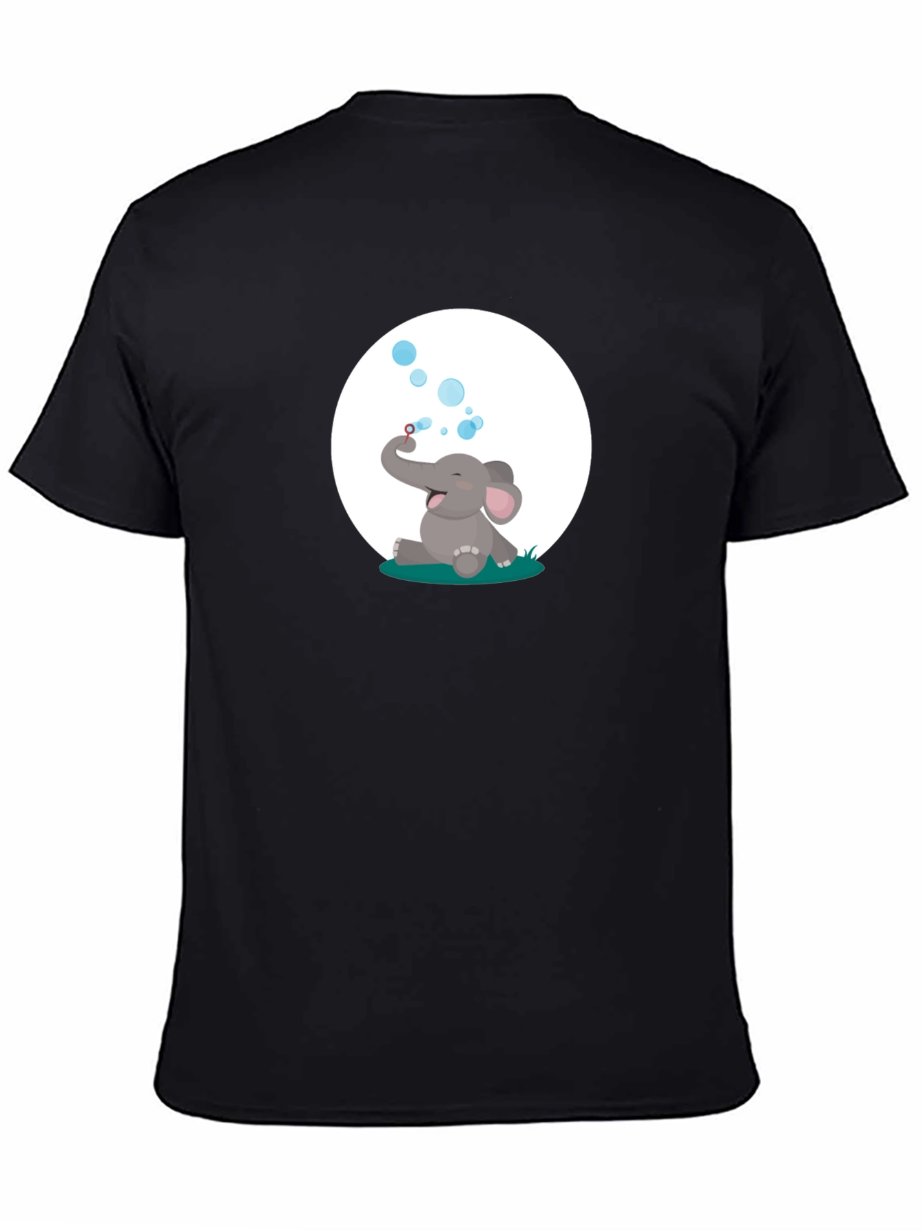 Black Elephant Bubbles Graphic Tee view 4