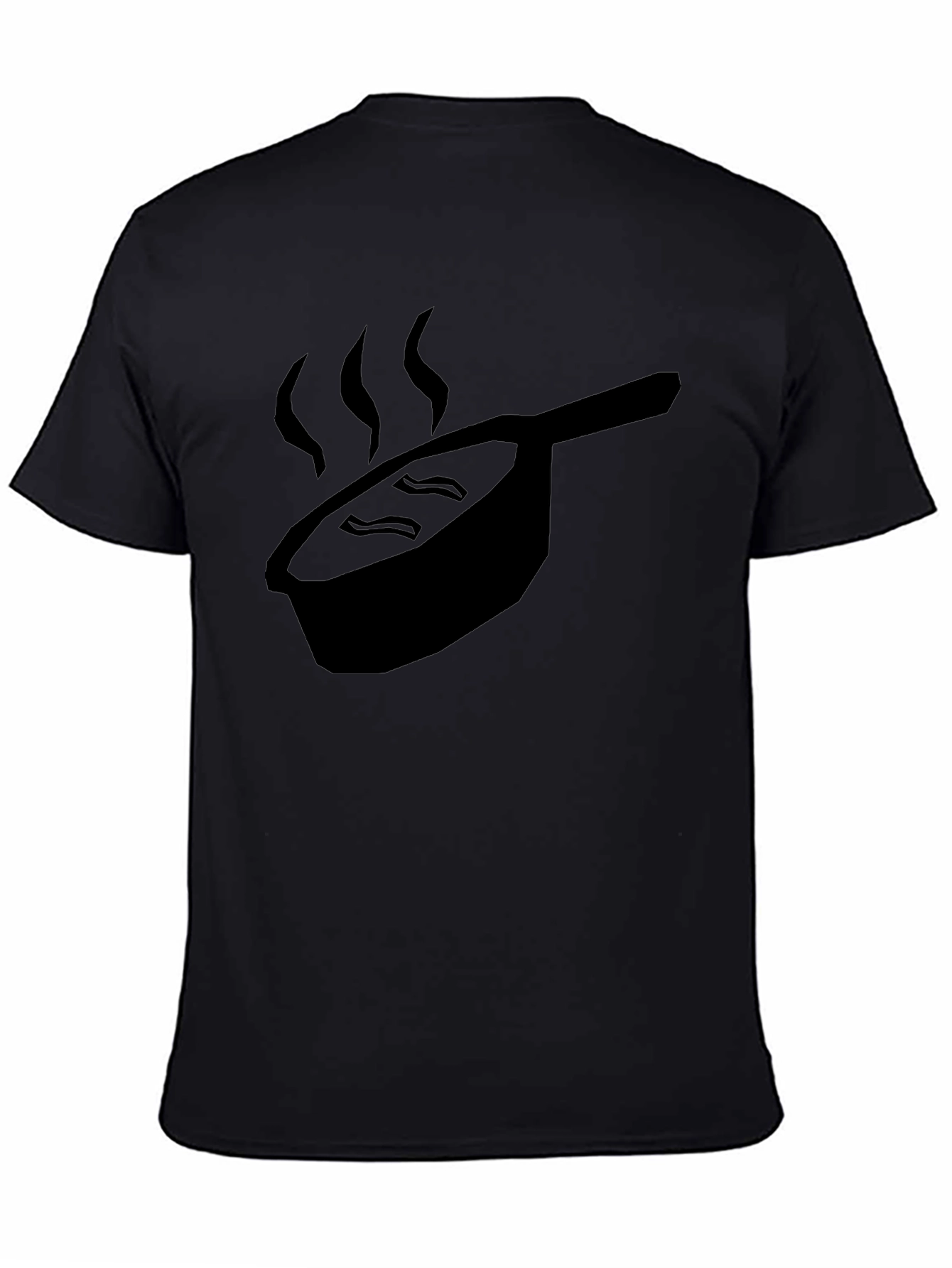 Black Funny Bacon & Pan T-Shirt - Foodie Tee view 4