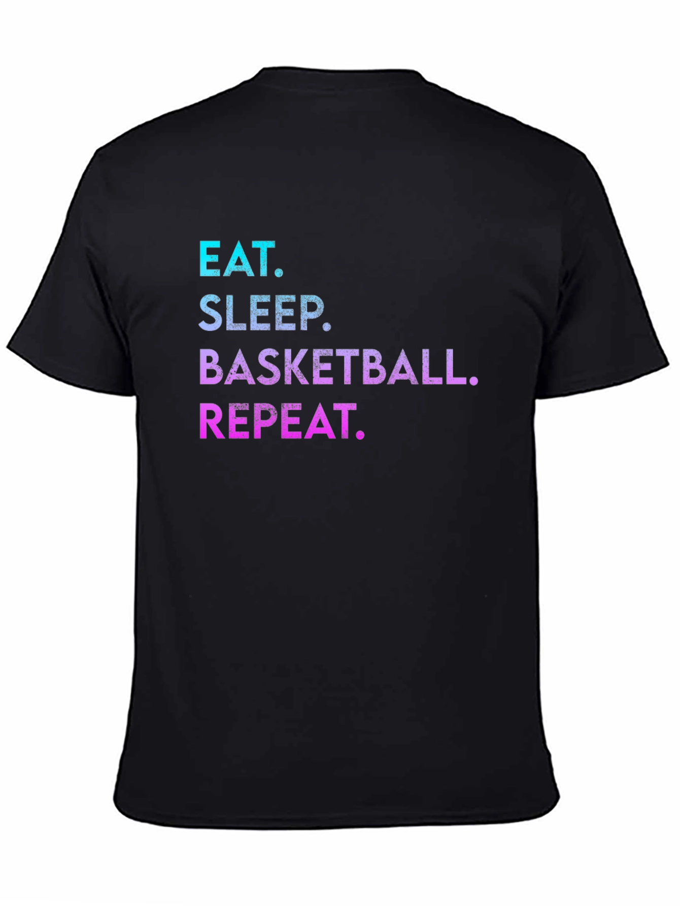 Black Eat Sleep Basketball Repeat Graphic Tee view 4