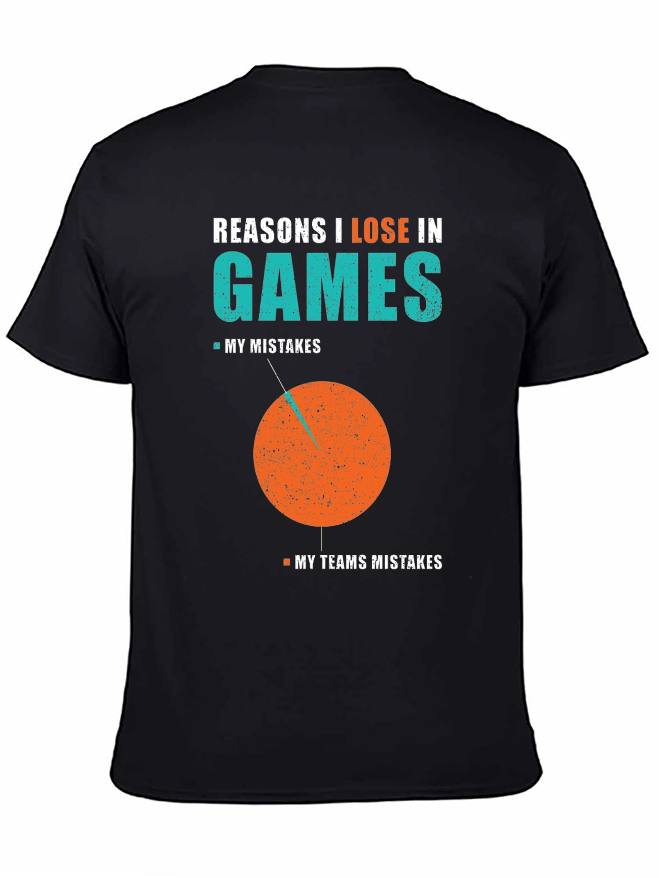Black Reasons I Lose T-Shirt view 4