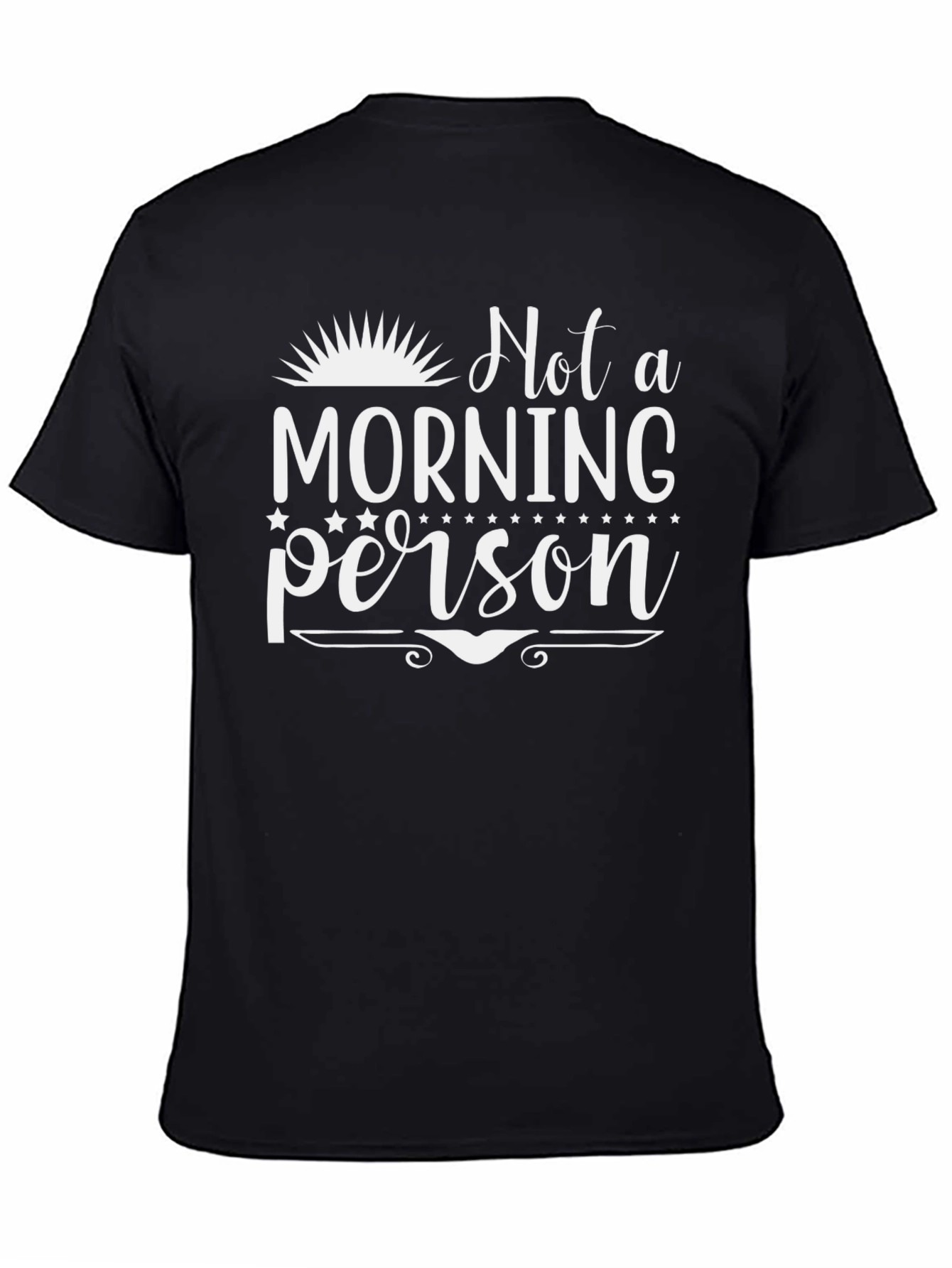 Black Not a Morning Person T-Shirt view 4