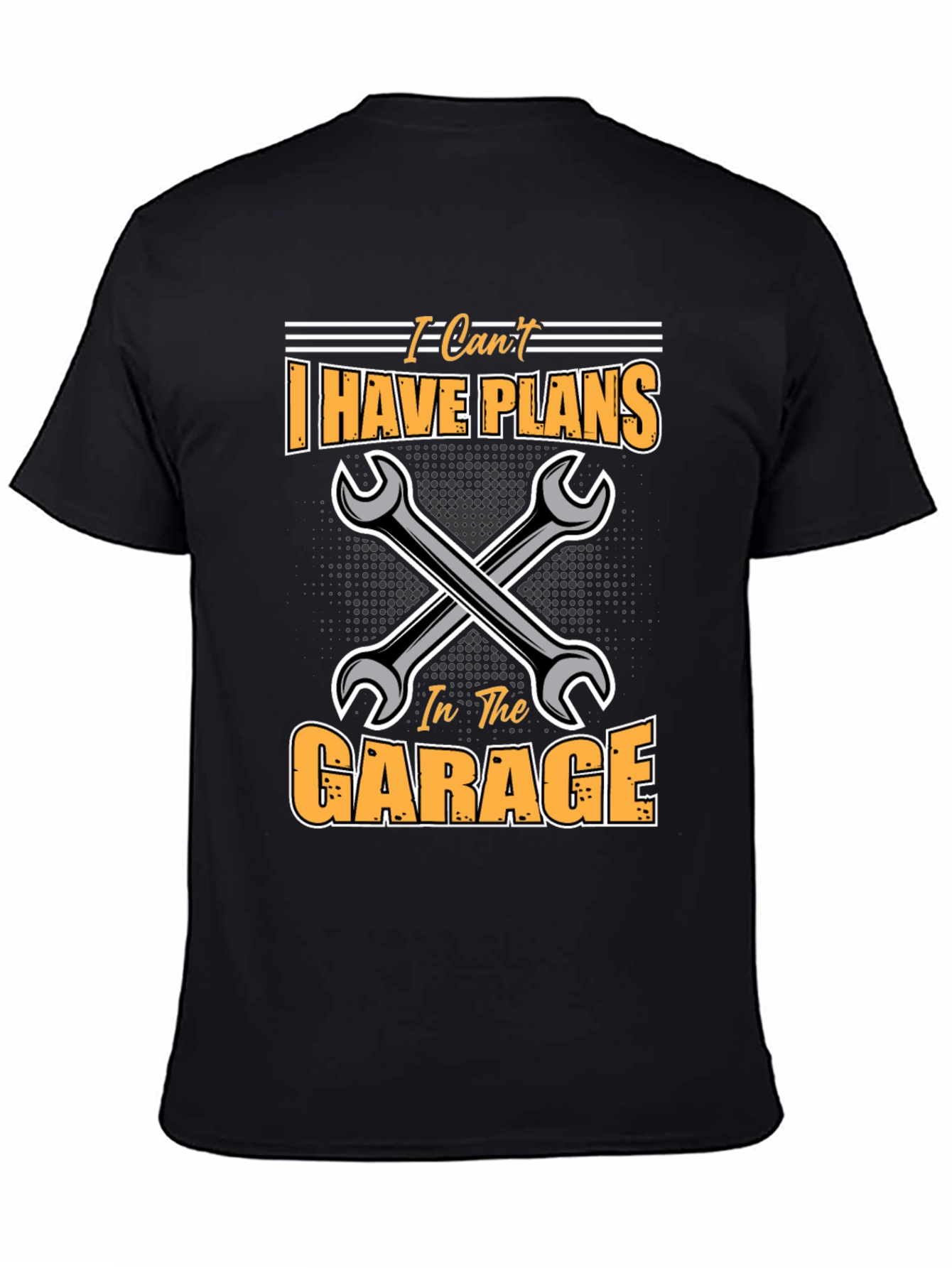 Black Garage Plans T-Shirt - Mechanic Gift Idea view 4