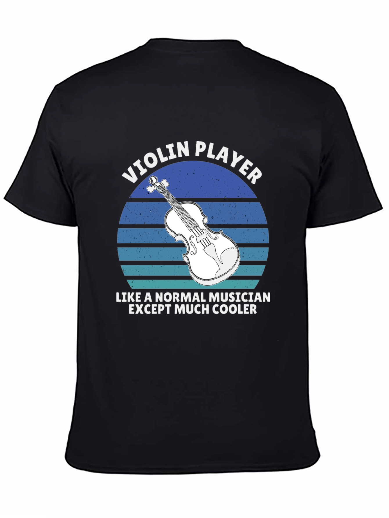 Black Violin Player T-Shirt - Cool Musician Graphic Tee view 4