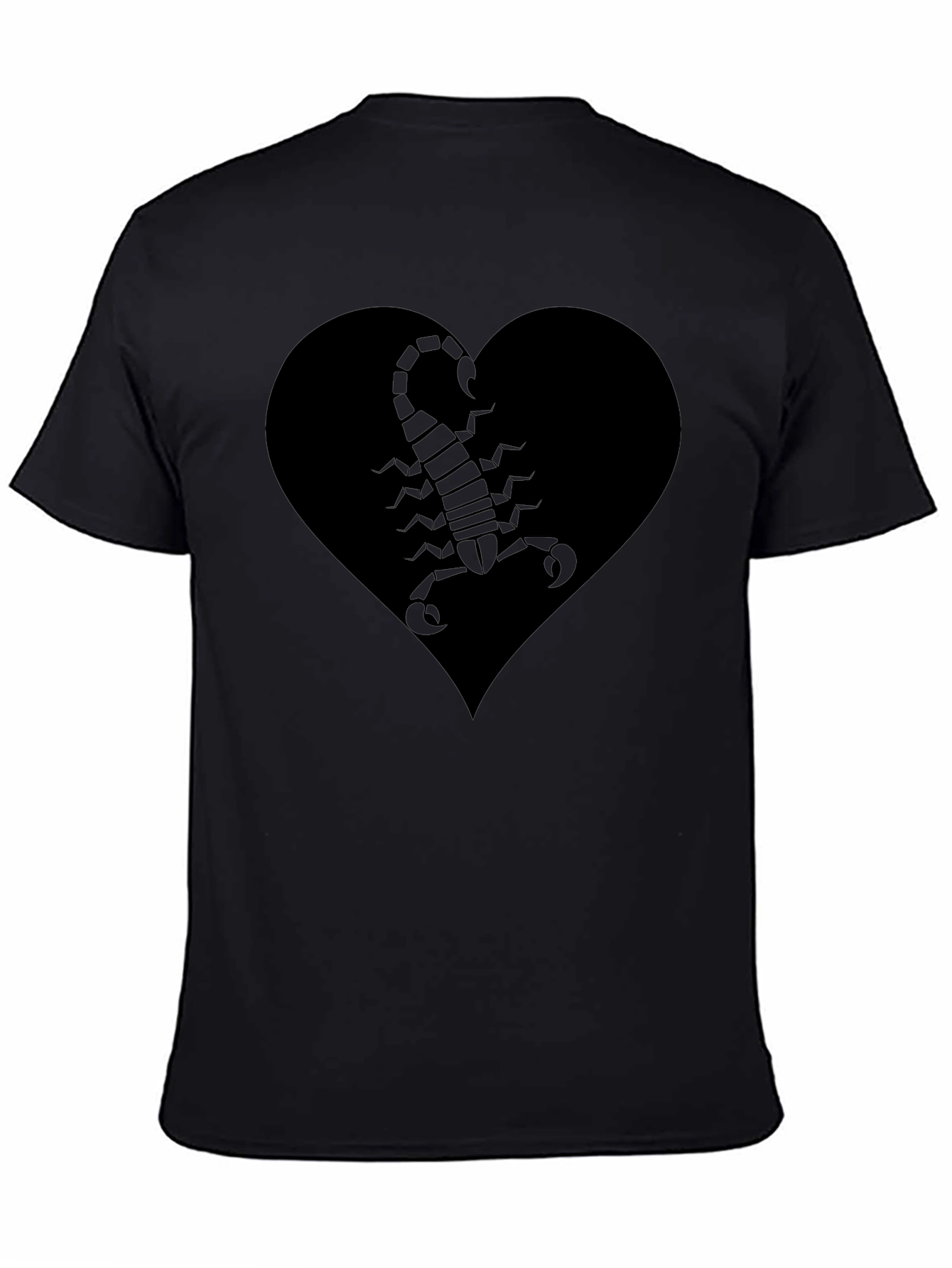 Black Heart Scorpion Graphic Tee - Edgy Style view 4