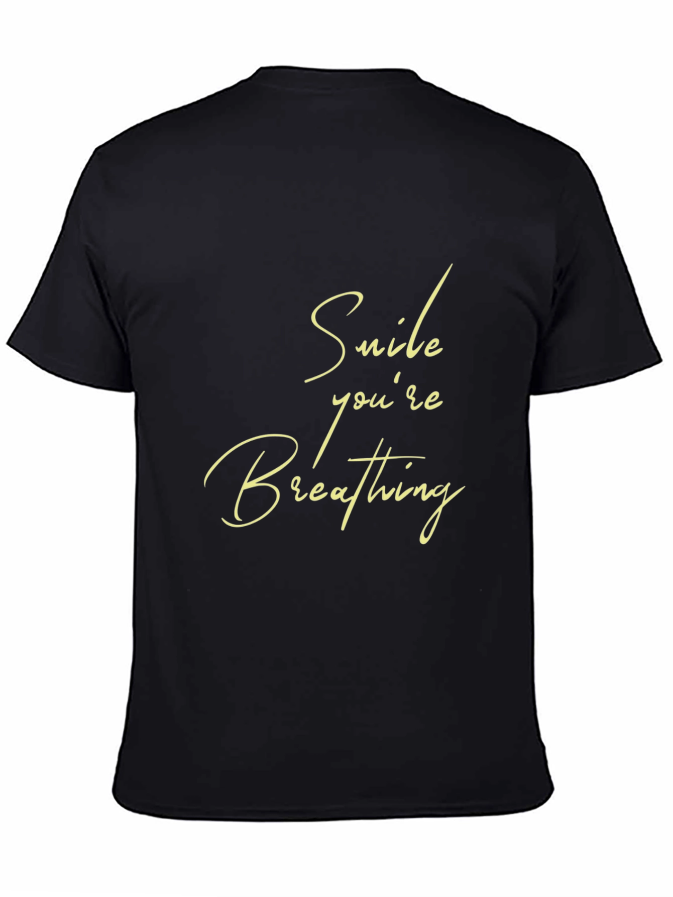 Black Smile You're Breathing Black T-Shirt view 4