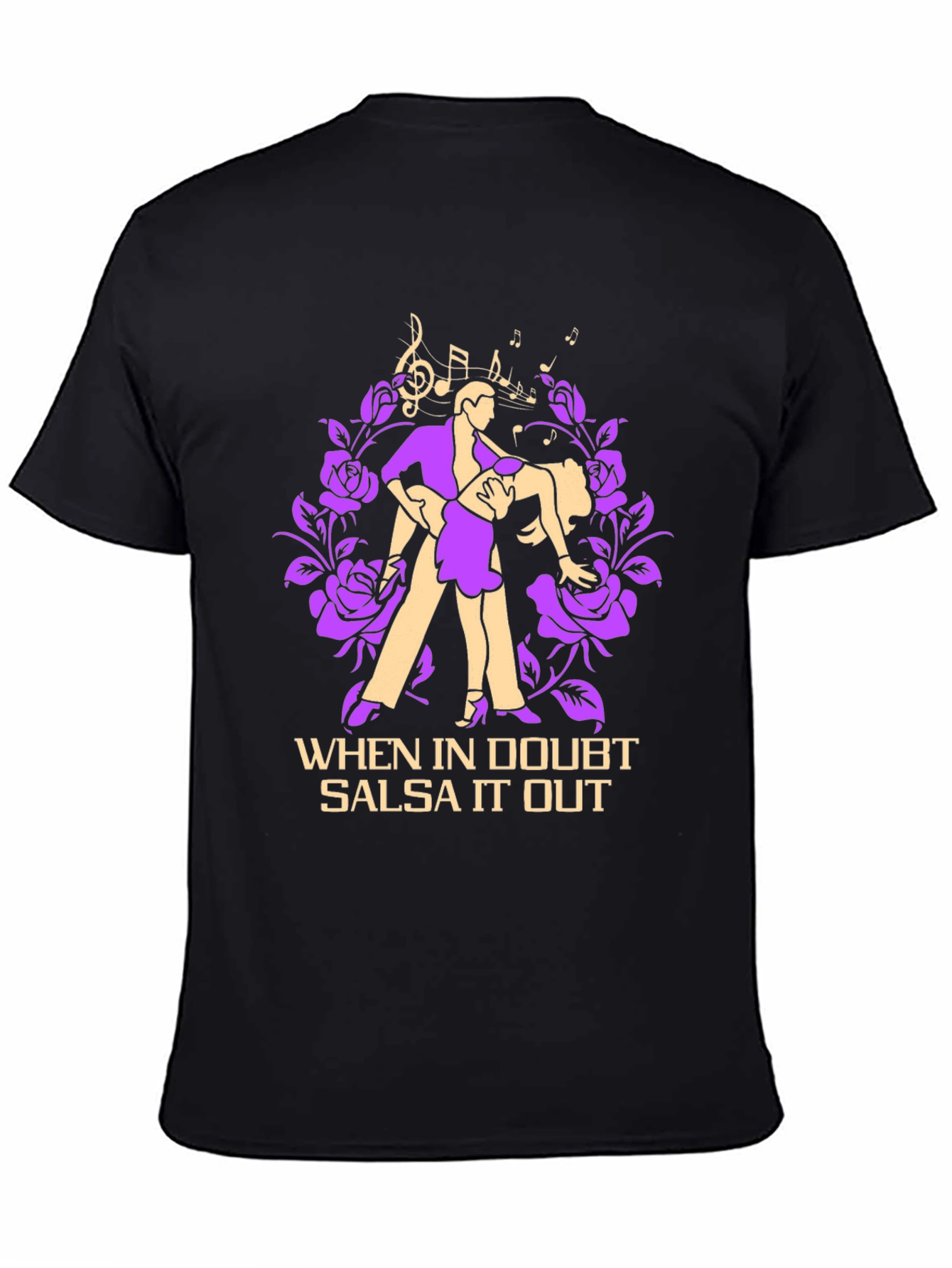 Black Salsa Dance Graphic Tee - When in Doubt, Salsa it Out! view 4