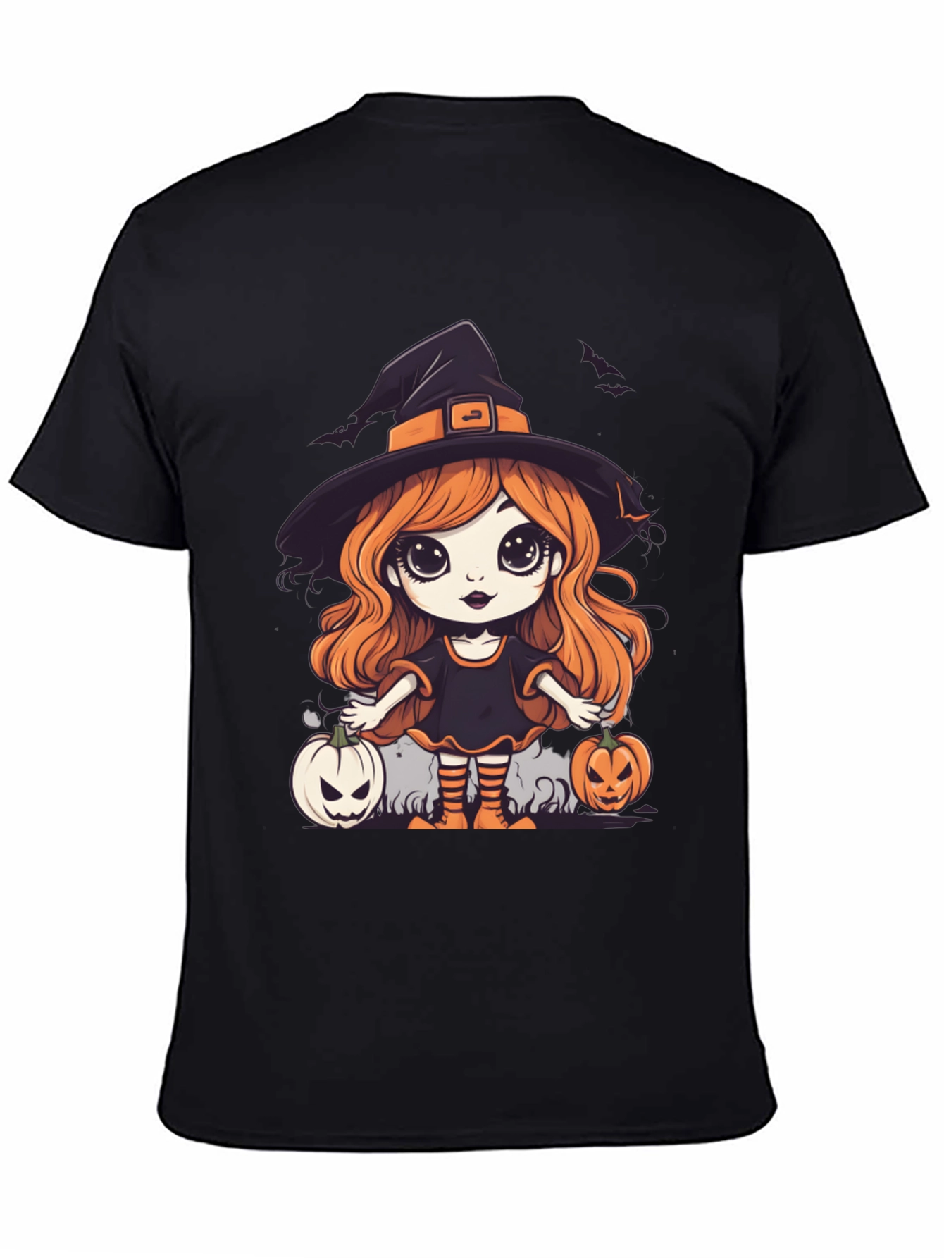 Black Halloween Witch T-Shirt view 4