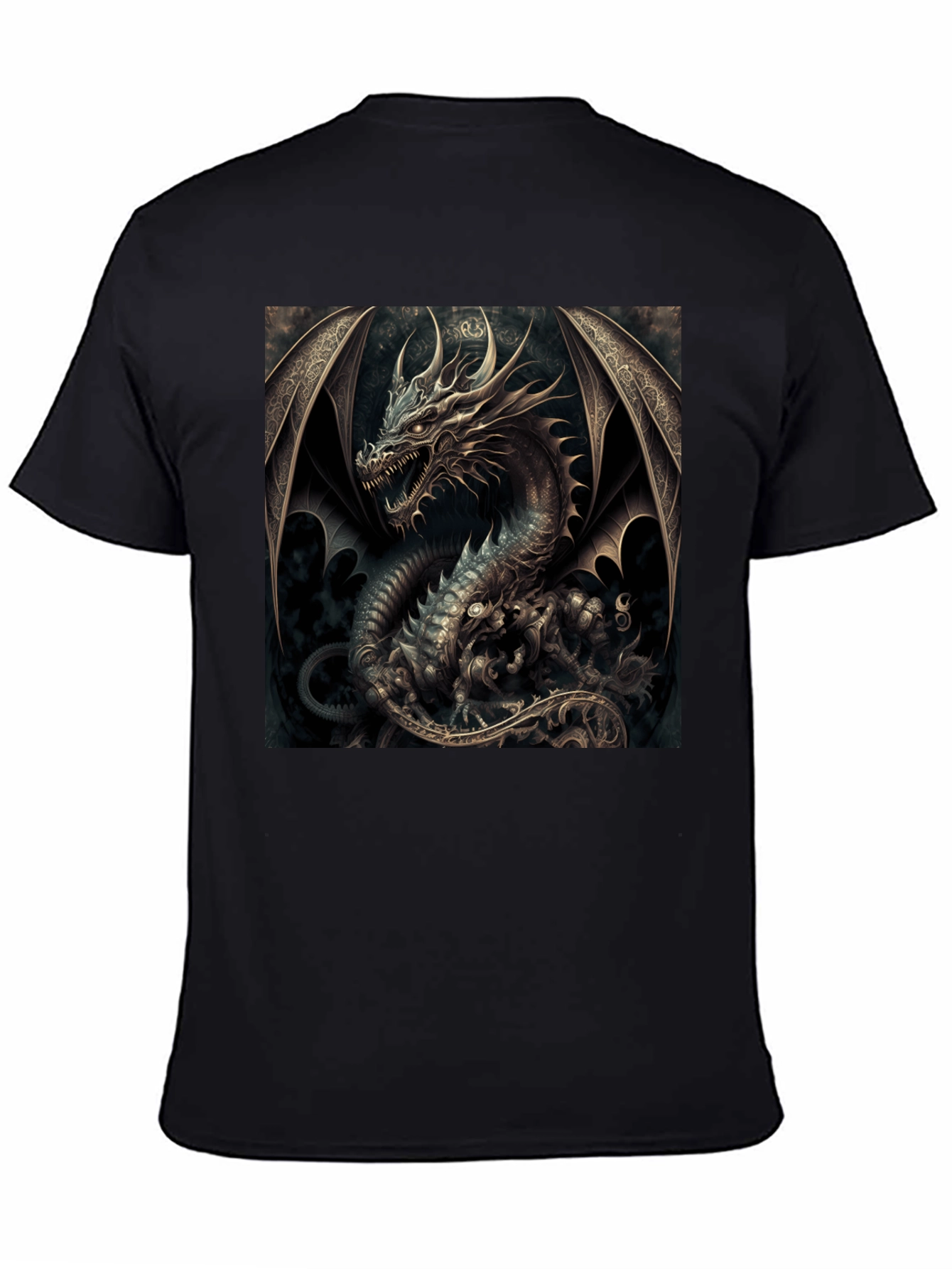 Black Dragon Graphic Black T-Shirt view 4