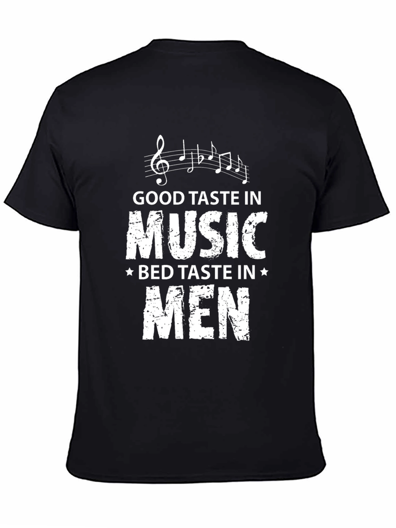 Black Good Taste Music Bad Taste Men Black T-Shirt view 4