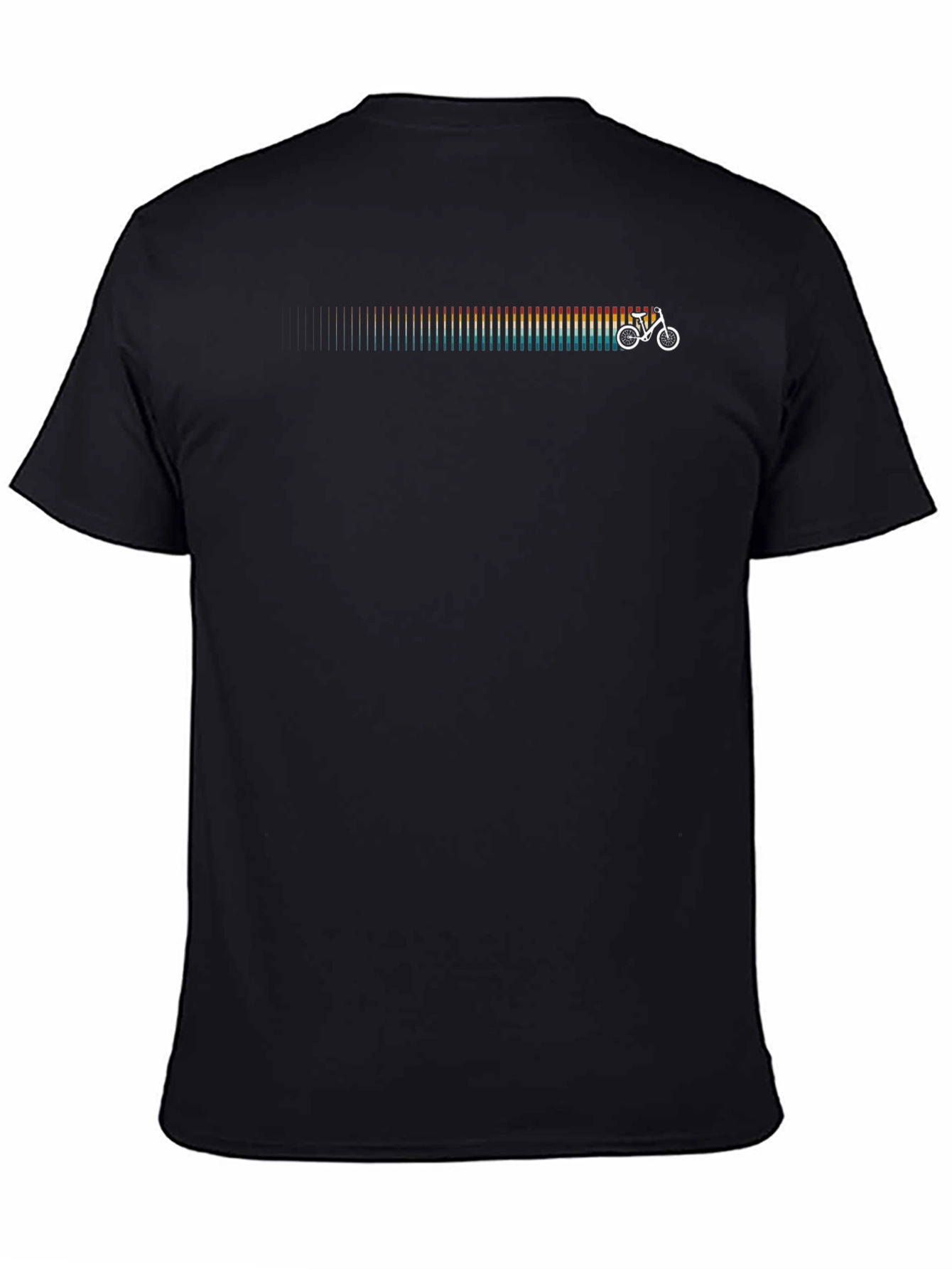 Black Retro Bike Equalizer Graphic Tee - Black view 4