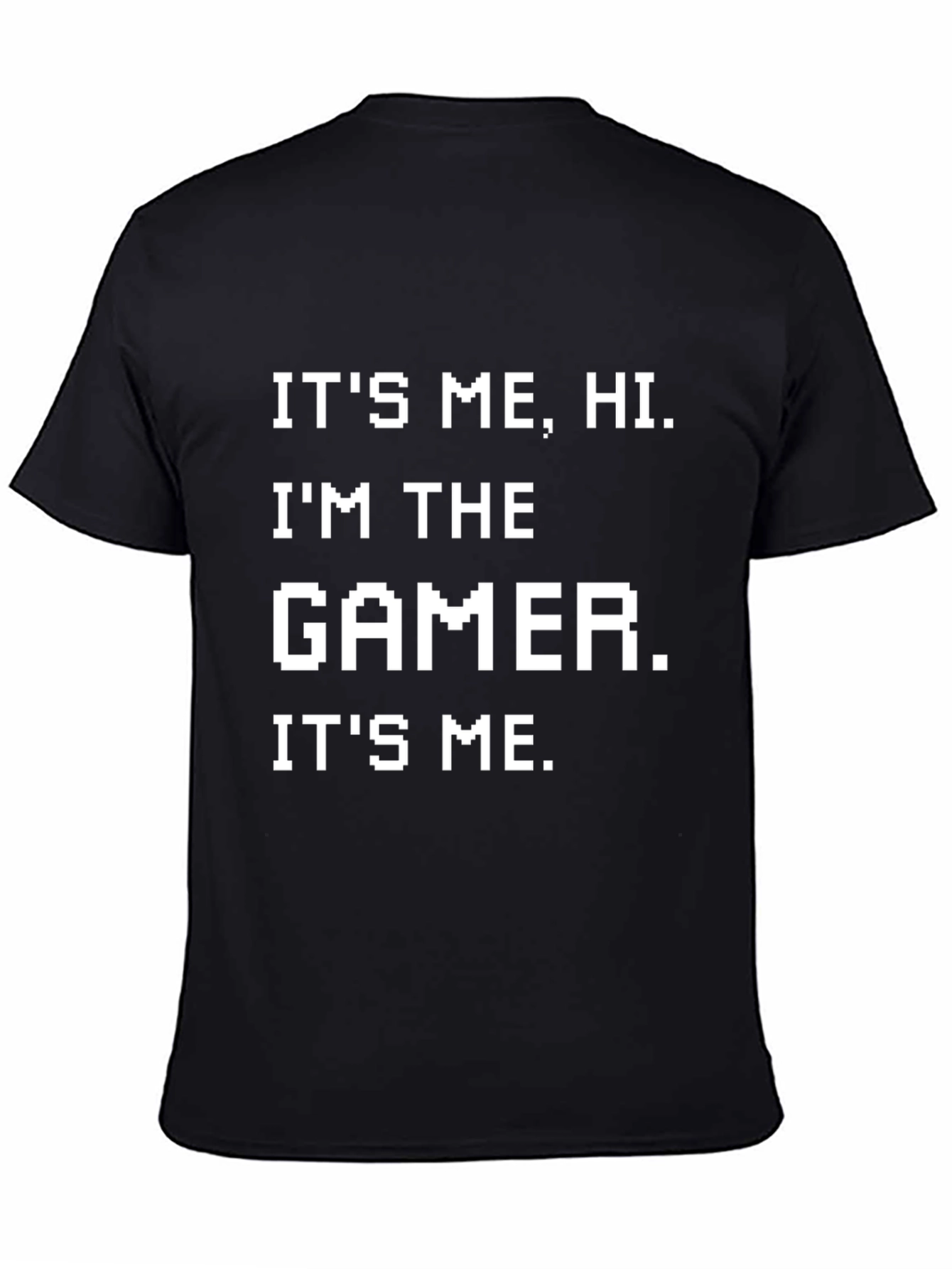 Black It's Me, Hi, I'm The Gamer T-Shirt - Black Cotton Tee view 4