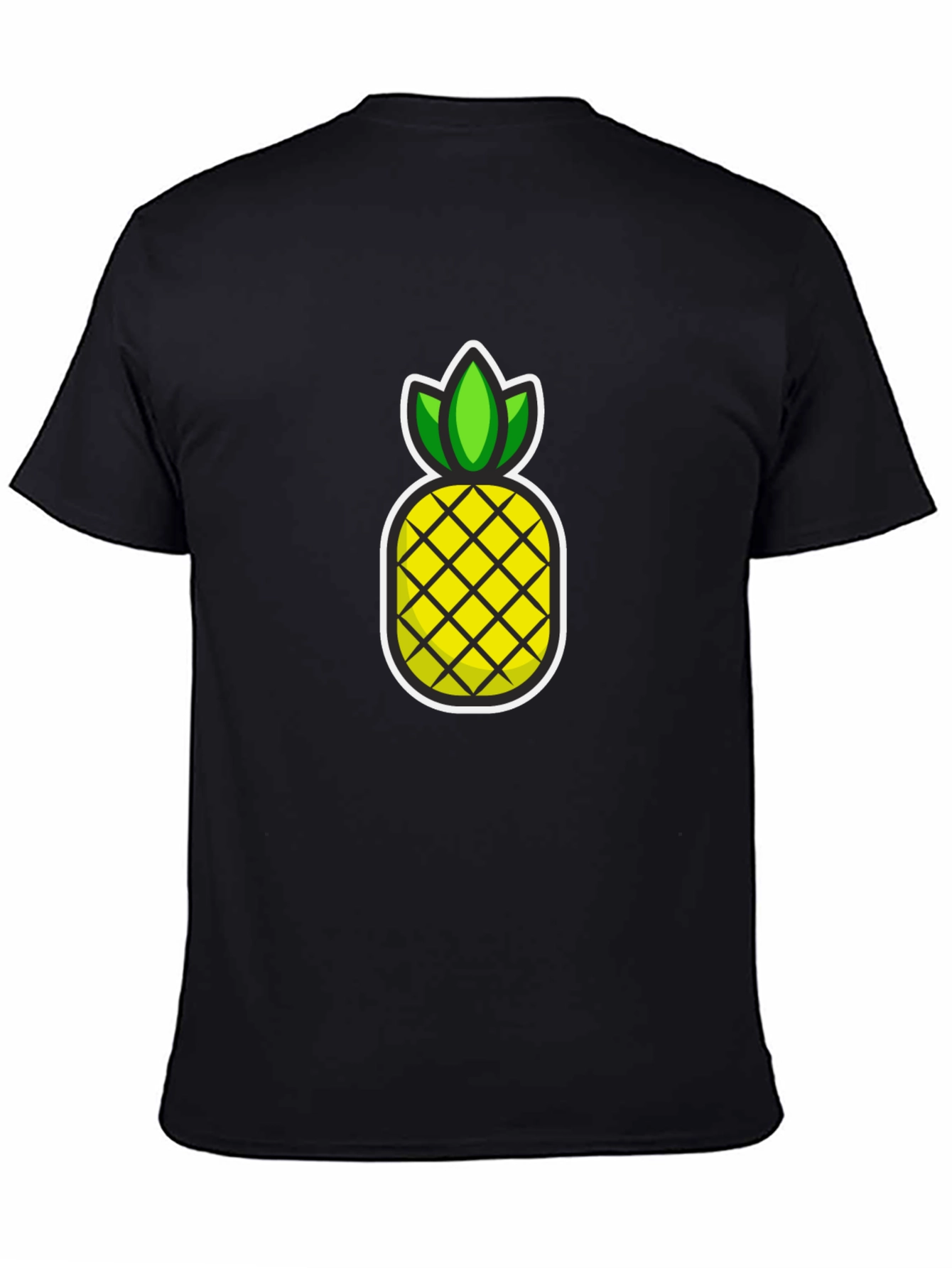 Black Pineapple Graphic T-Shirt - Casual Black Tee view 4