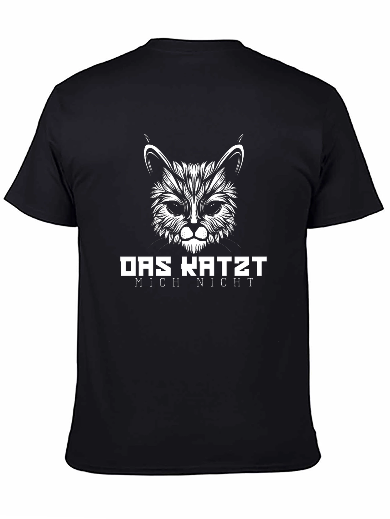 Black Das Katzt Mich Nicht Cat T-Shirt view 4