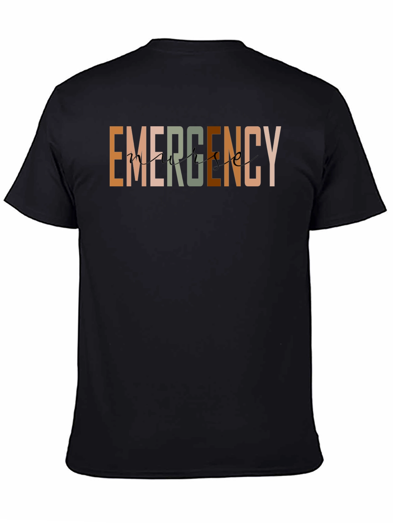 Black Emergency Nurse Graphic T-Shirt view 4