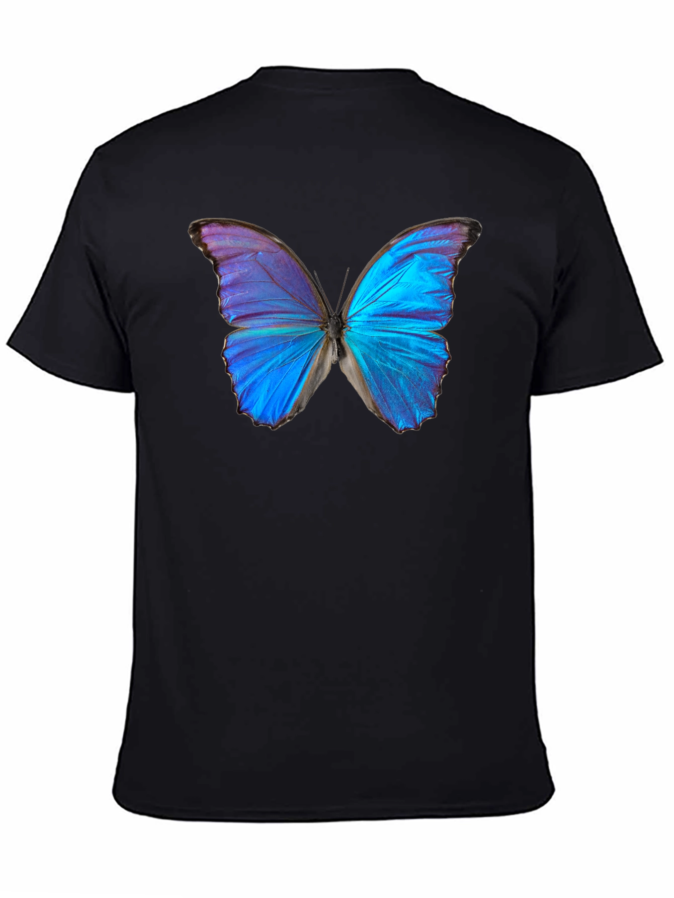 Black Butterfly Graphic Black T-Shirt view 4