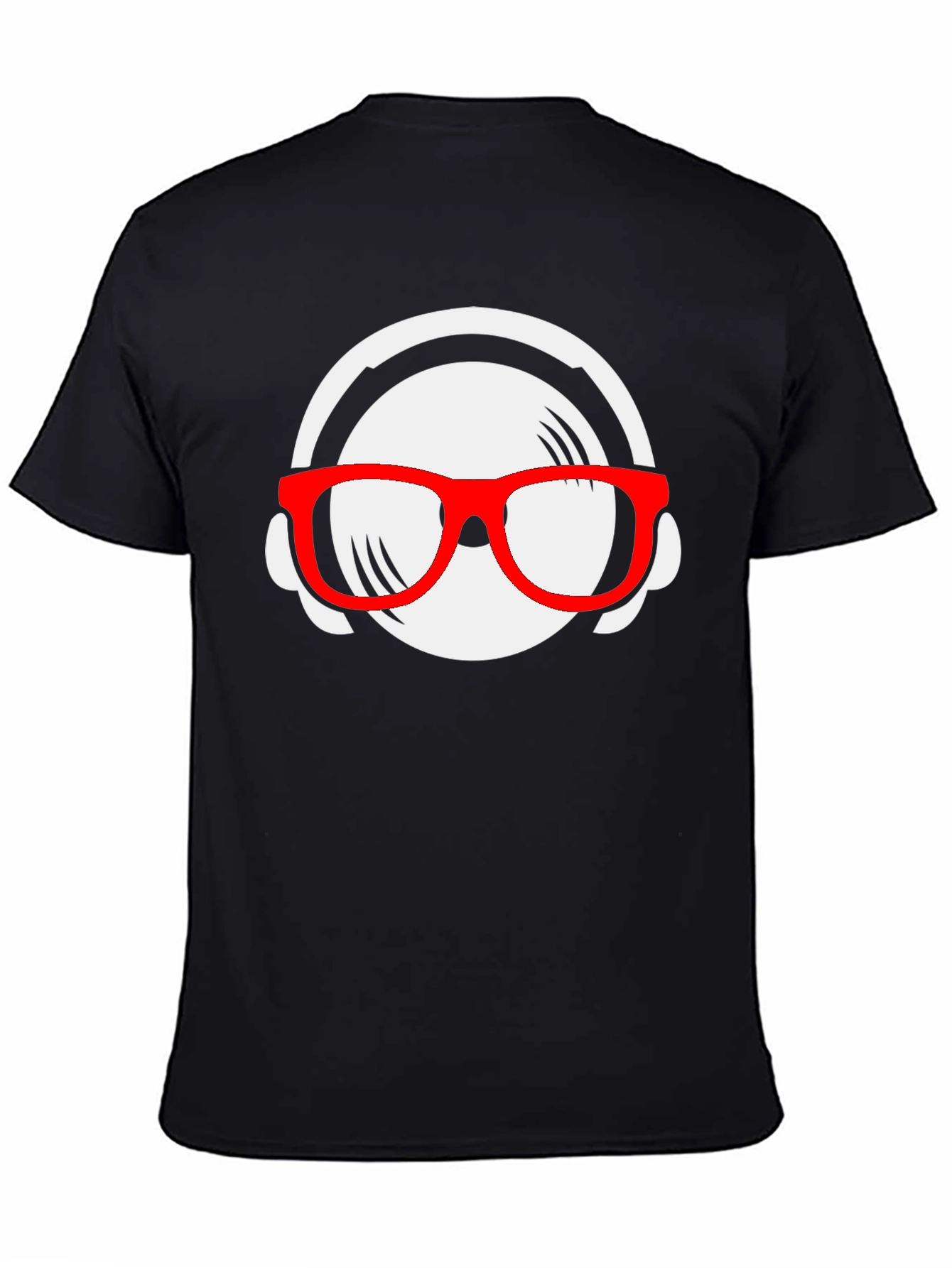 Black DJ Nerd Tee: Cool Graphic T-Shirt view 4