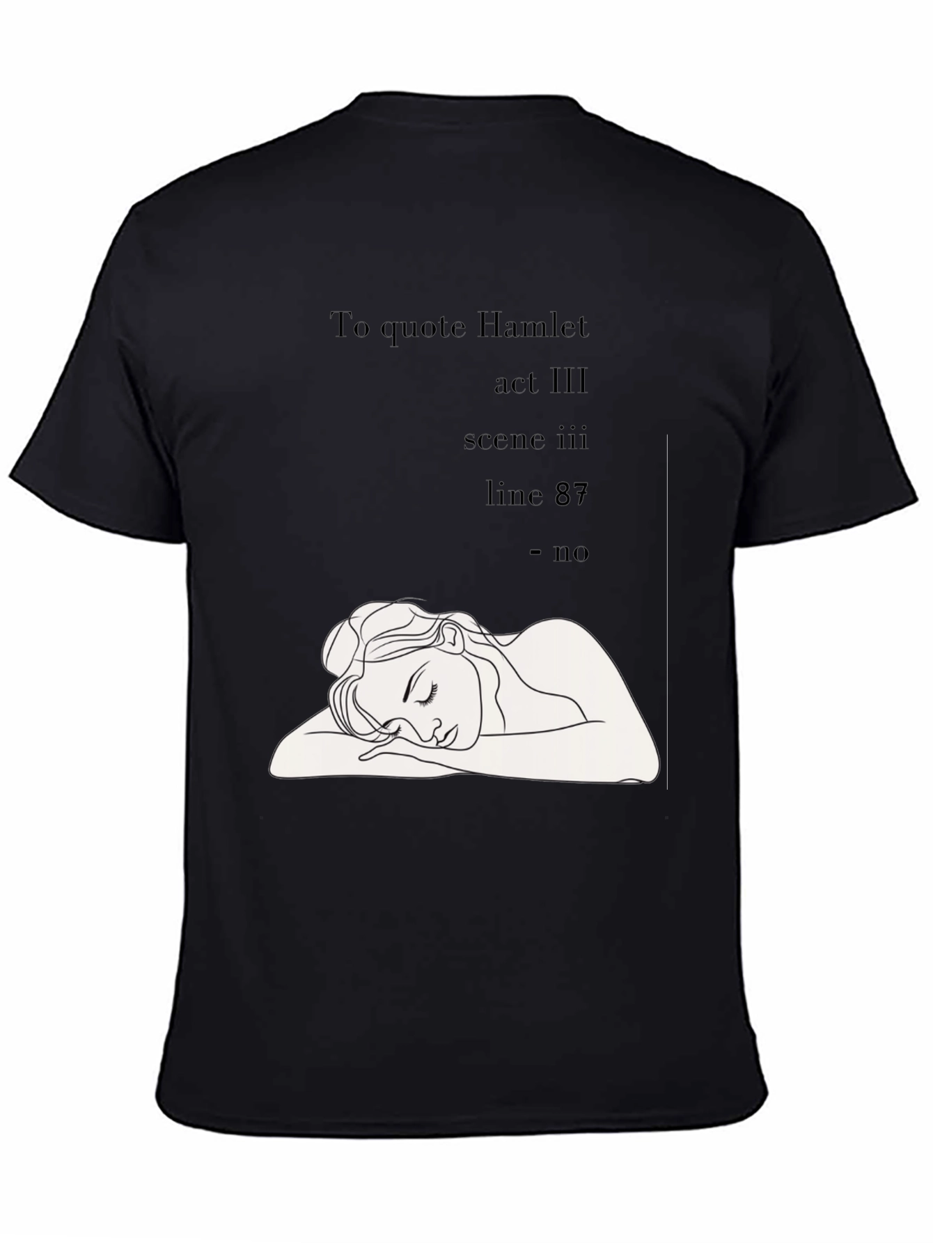 Black Hamlet Quote Graphic Tee view 4