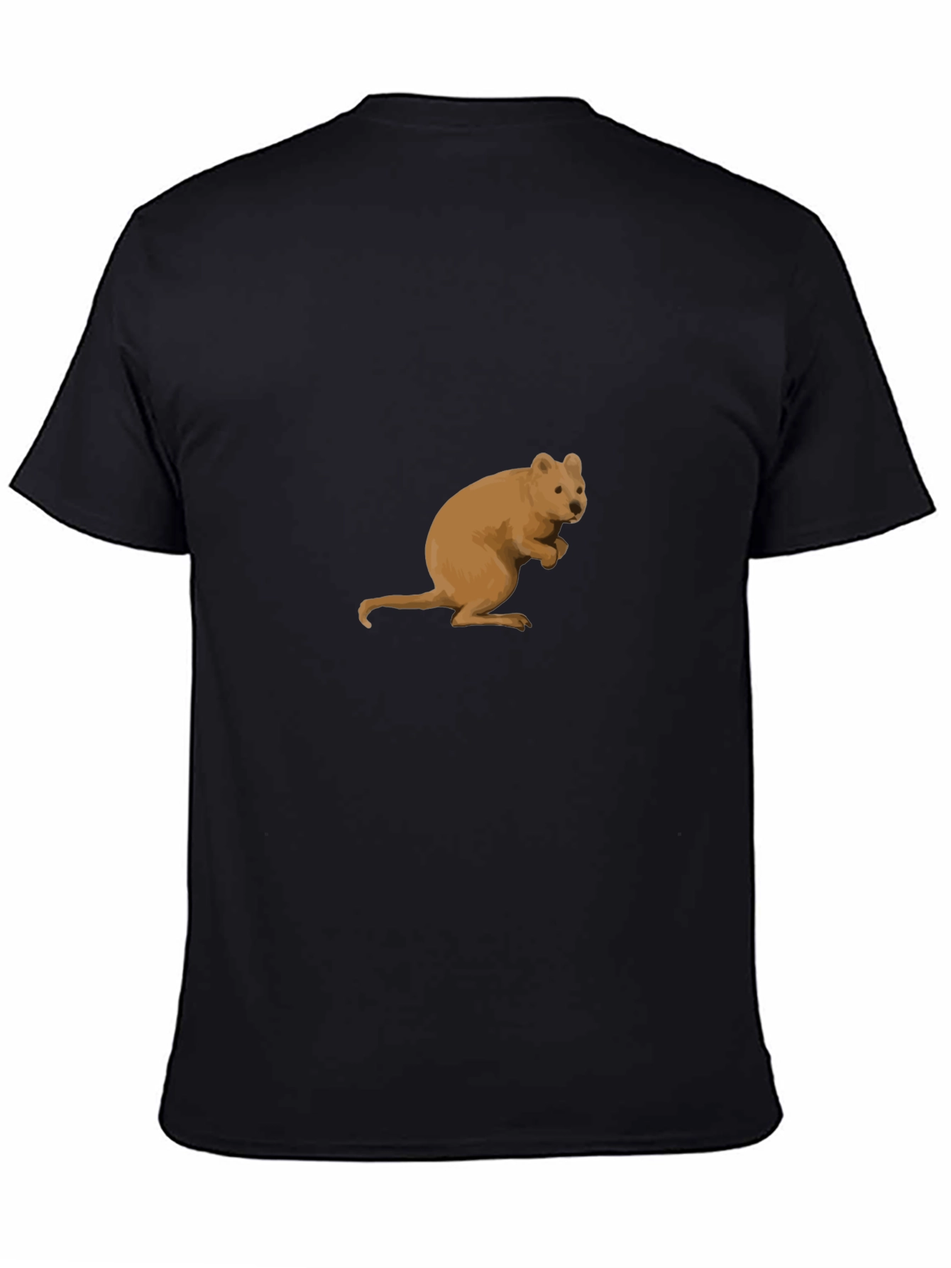 Black Quokka Graphic Tee - Black Cotton T-Shirt view 4