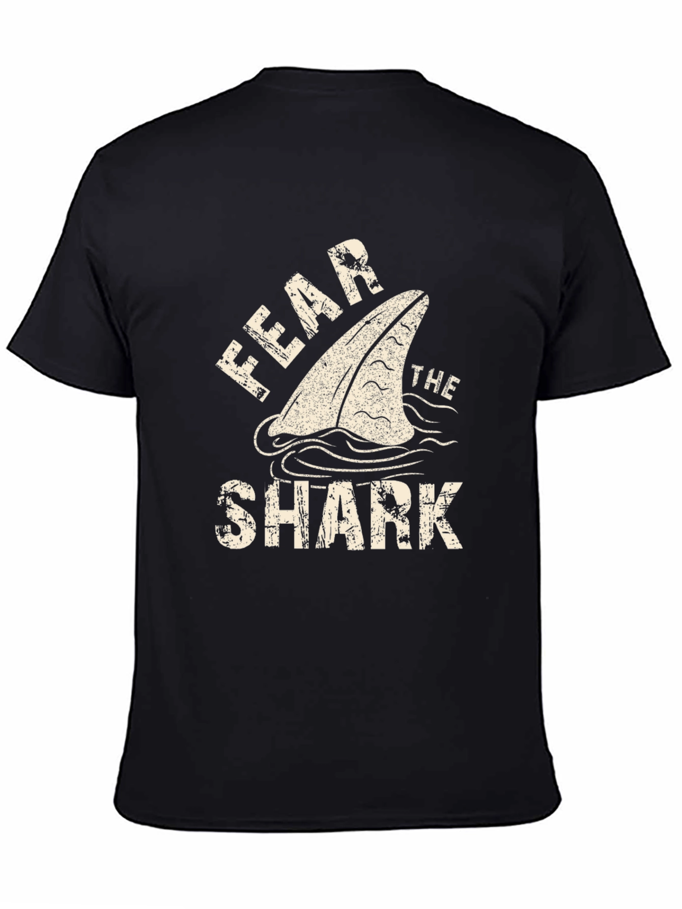 Black Fear The Shark Graphic Tee - Black view 4